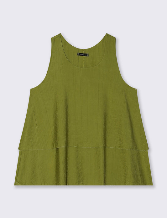 TOP GIROMANICA CON SCOLLO ROTONDO - Verde