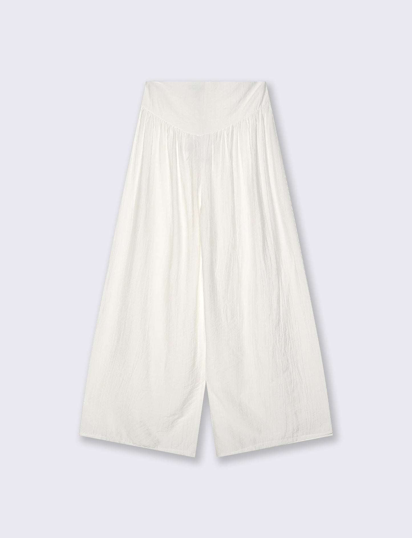 Pantalone viscosa largo con bustino - Bianco