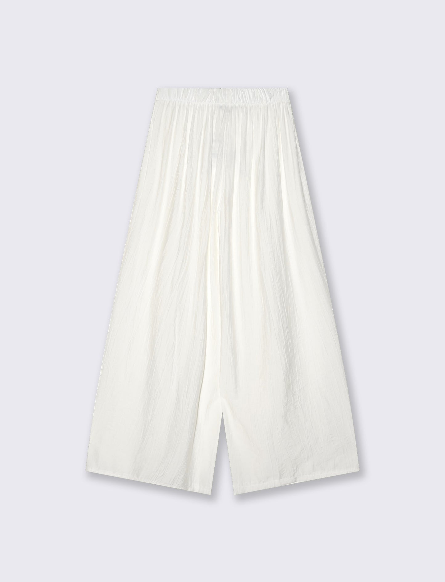 Pantalone viscosa largo con bustino - Bianco
