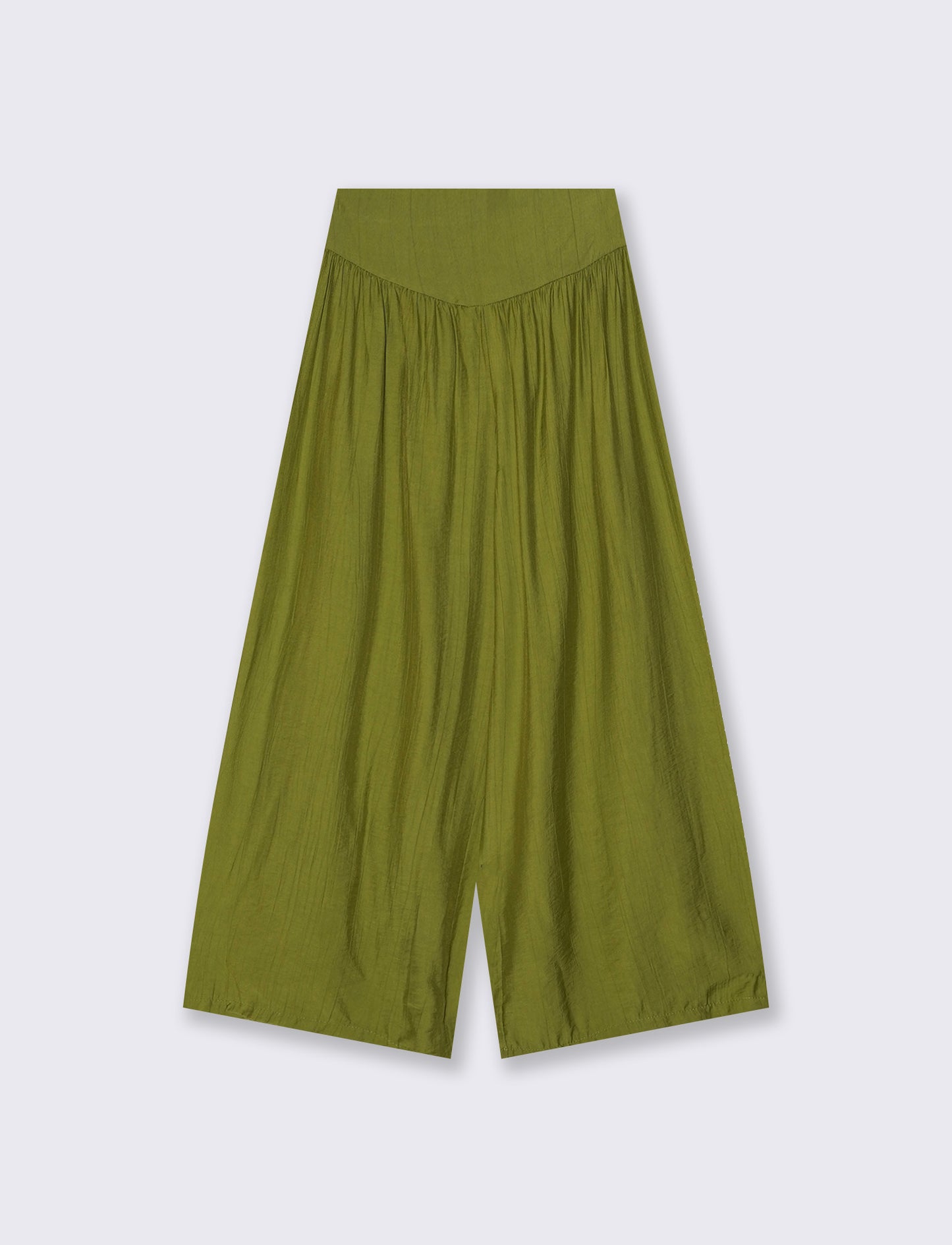 Pantalone viscosa largo con bustino - Verde