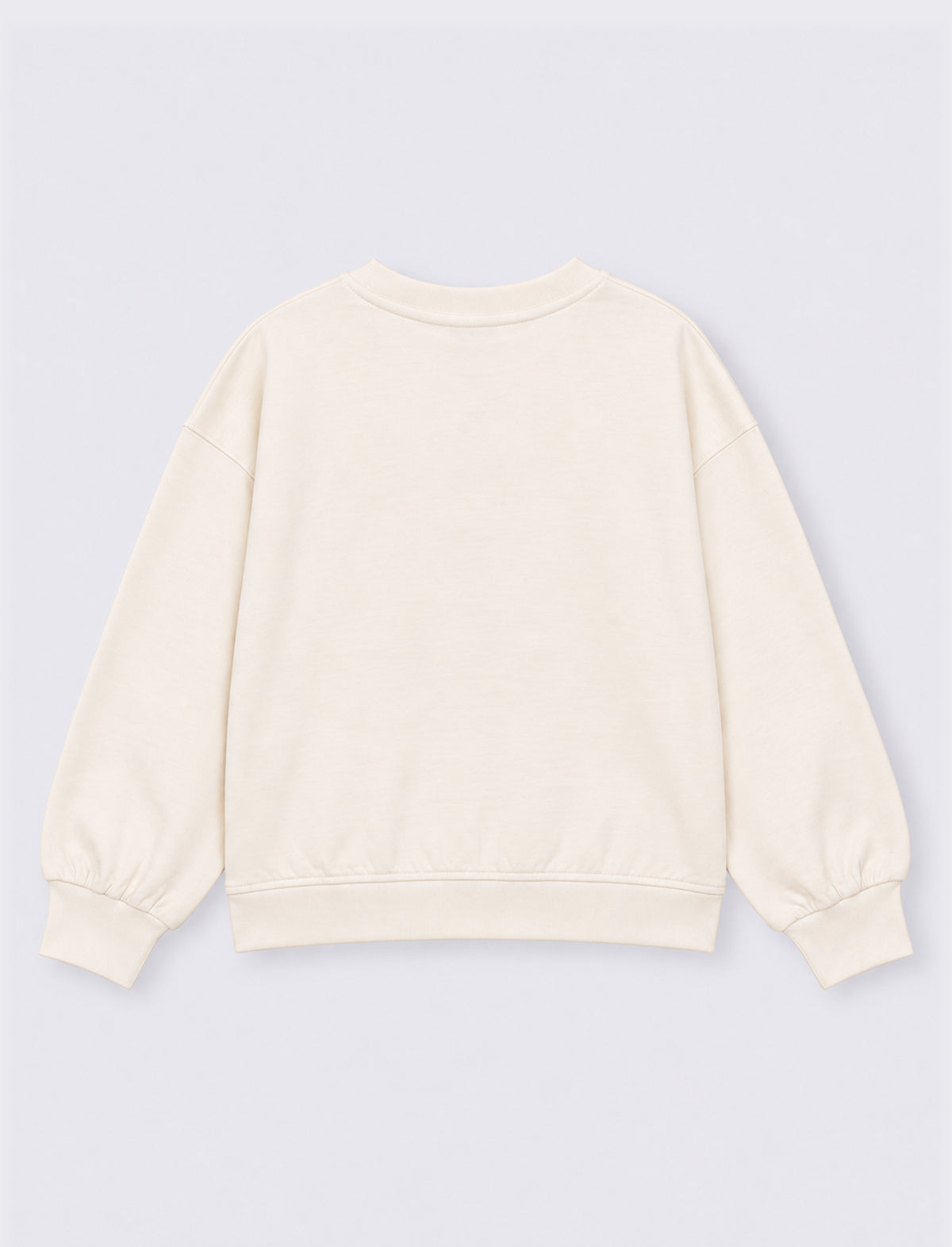 Tuta da bambina in french terry 100% cotone - Bianco latte