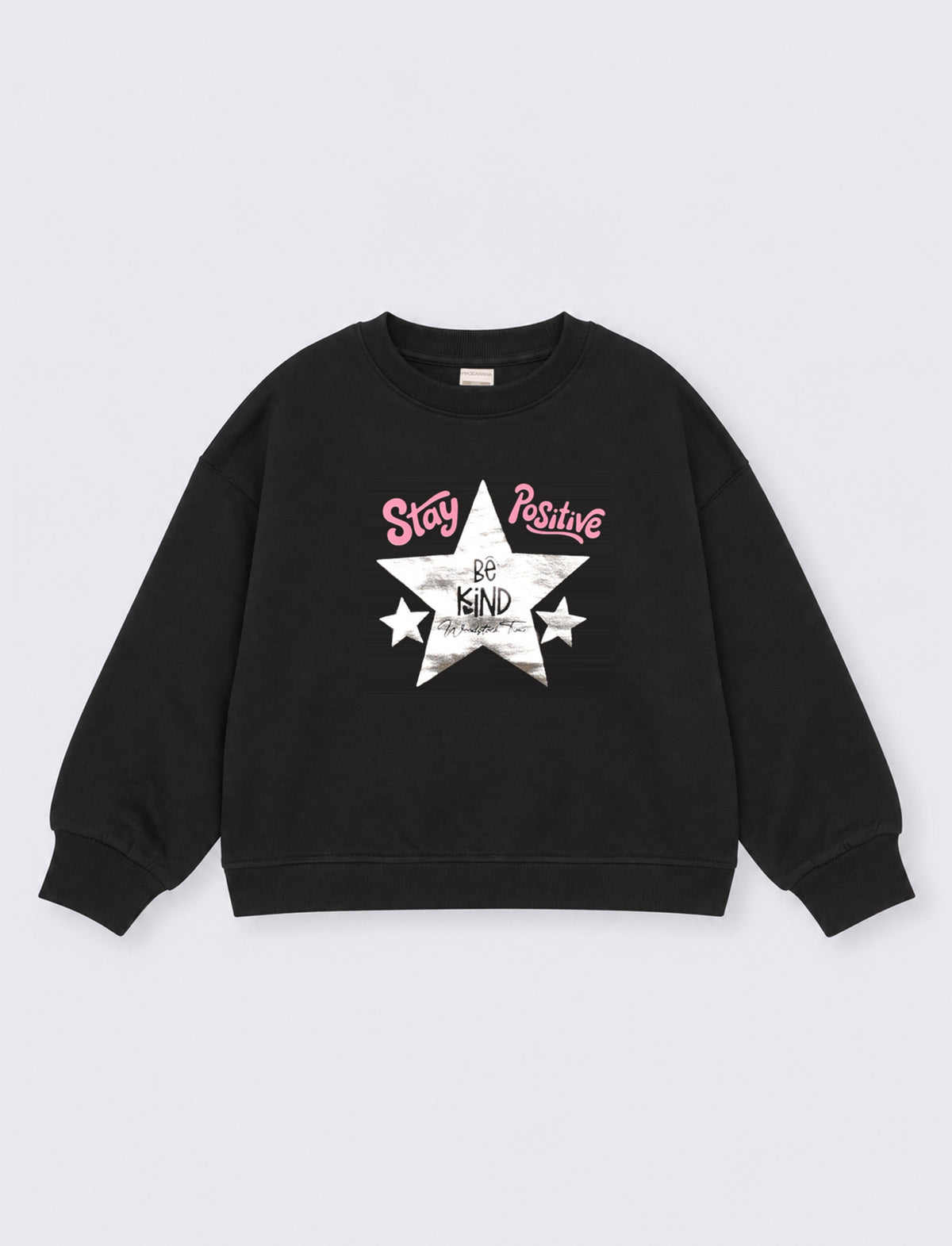 Tuta da bambina in french terry 100% cotone - Nero