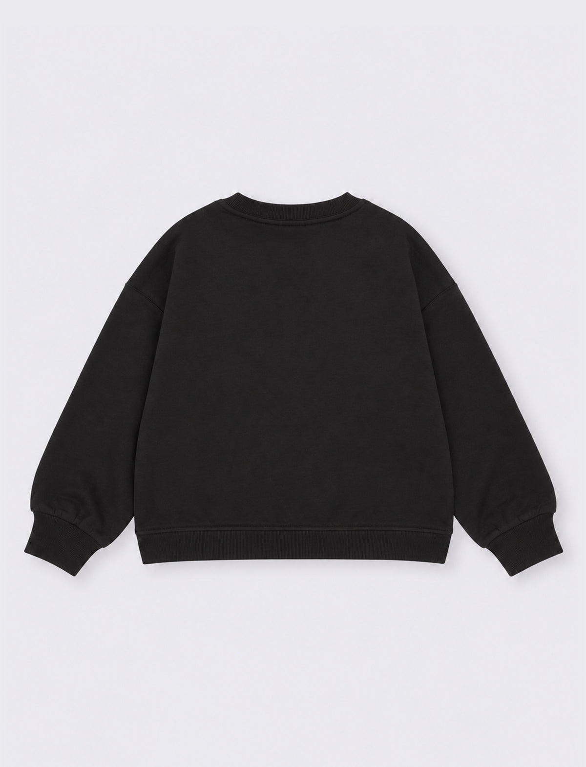 Tuta da bambina in french terry 100% cotone - Nero