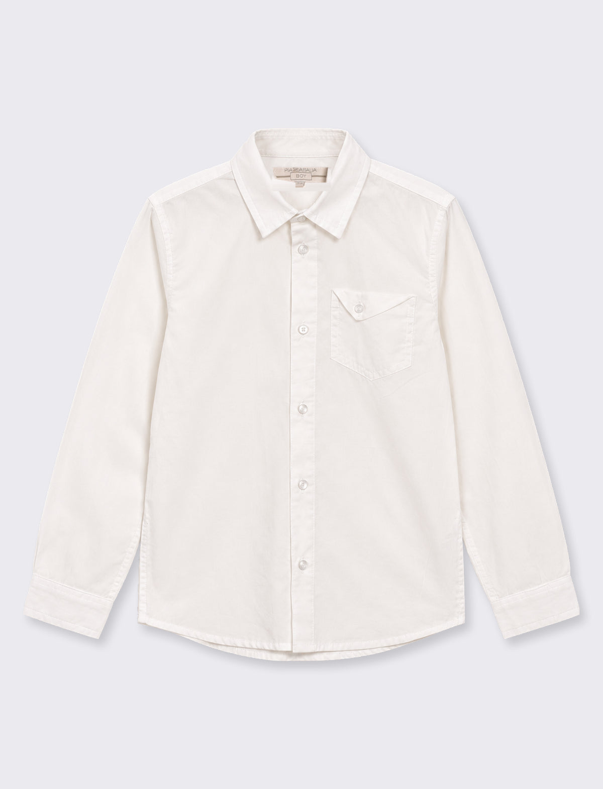 Camicia in cotone. - Bianco latte
