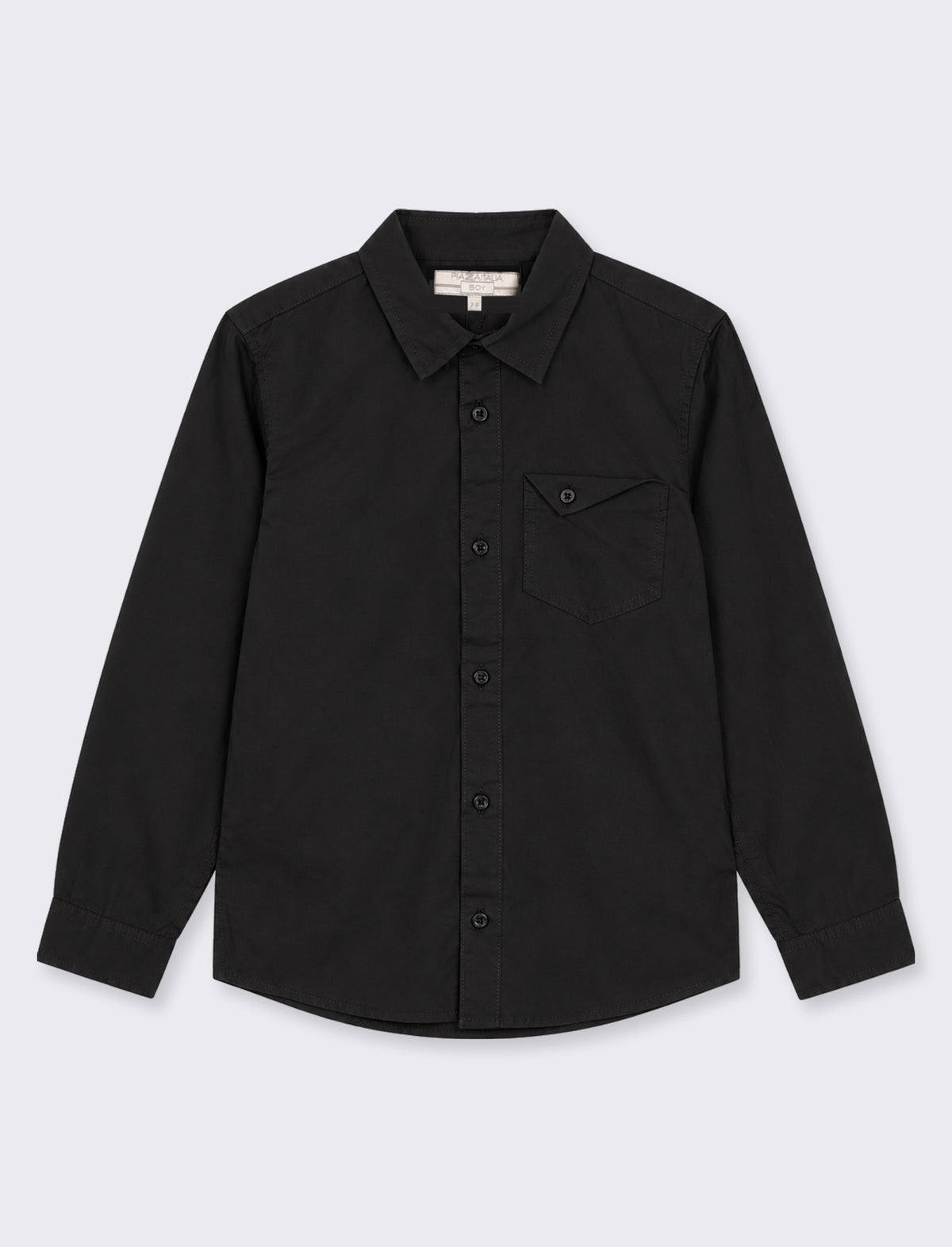 Camicia in cotone. - Nero
