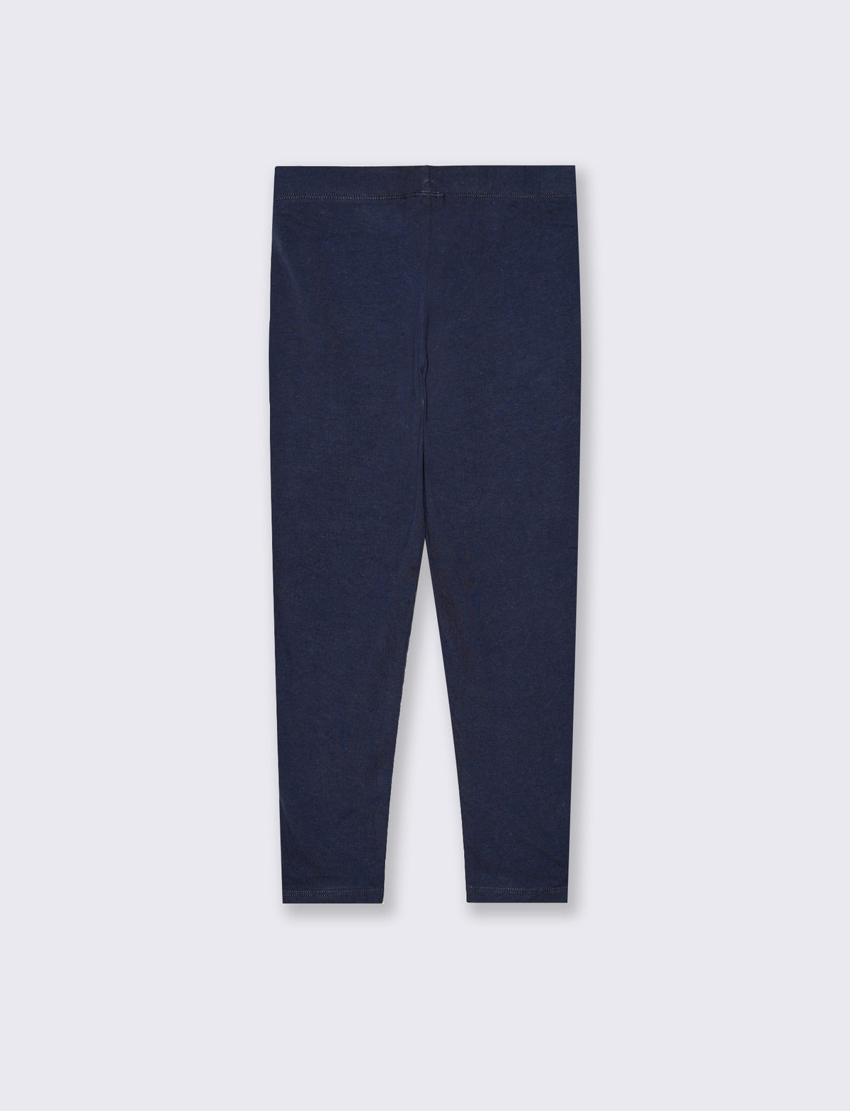 Leggings da bambina in cotone elastico. - Blu