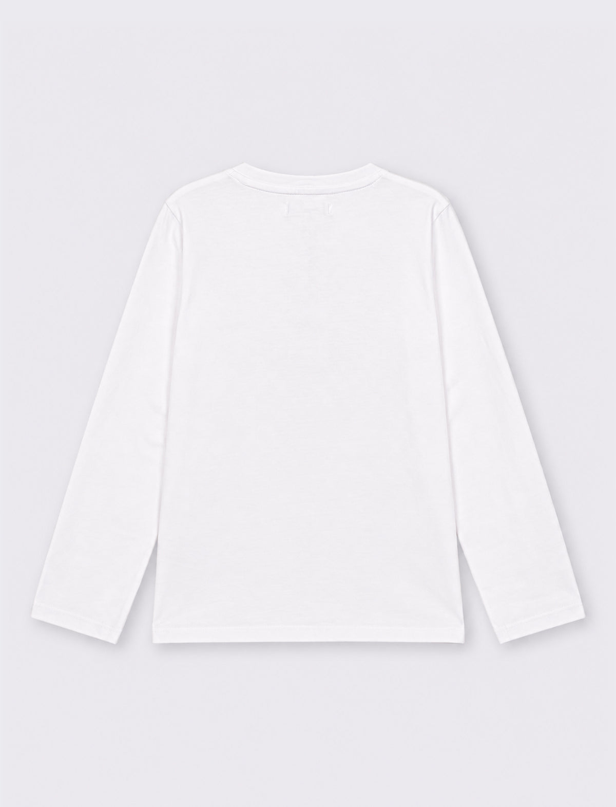 T-shirt da bambina in cotone elastico. - Bianco latte