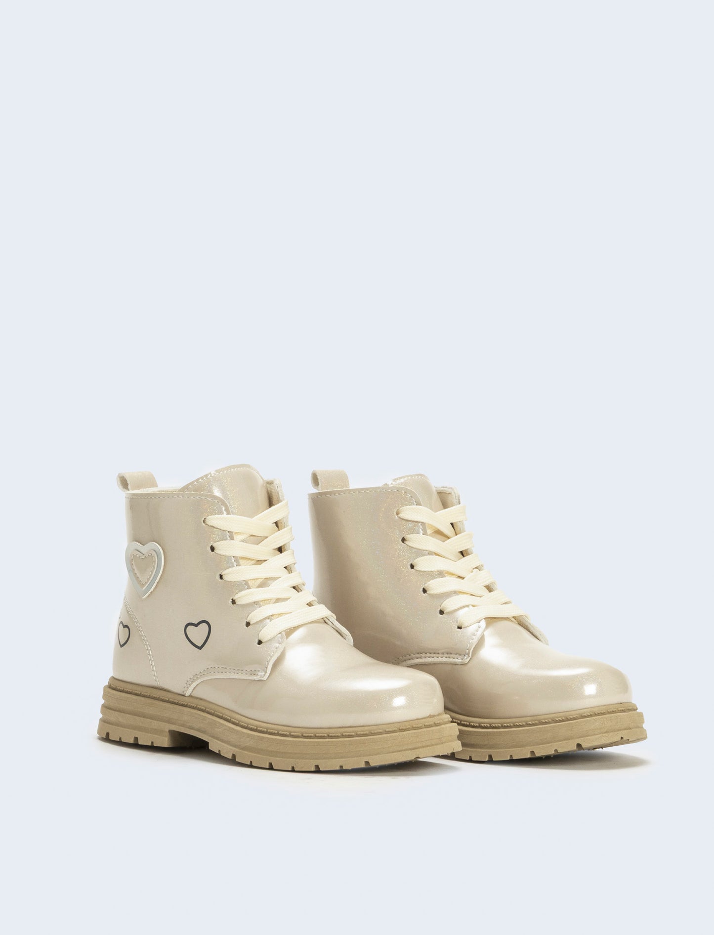 Anfibio con cuori da bambina - Beige