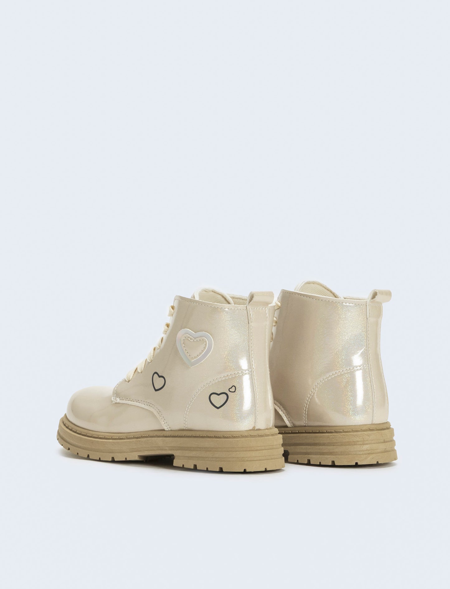 Anfibio con cuori da bambina - Beige