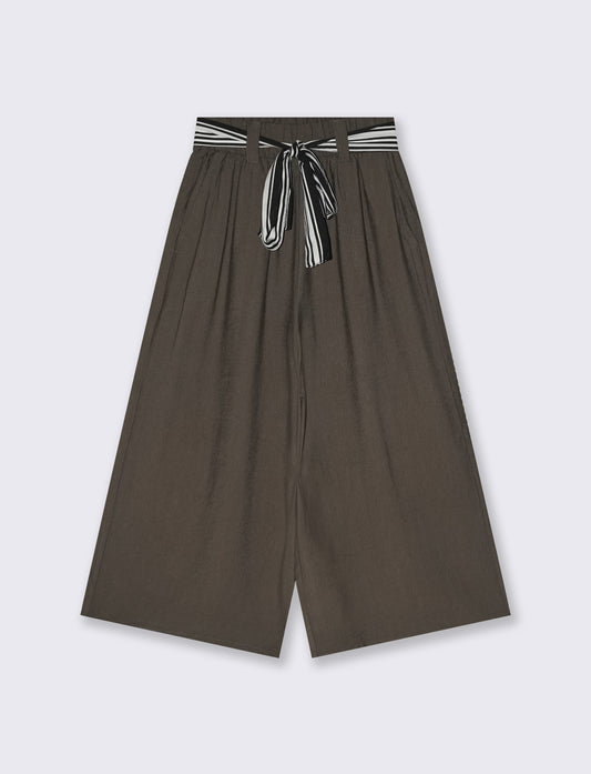 Pantalone ampio con elastico e cintura animalier - Ve.milit.