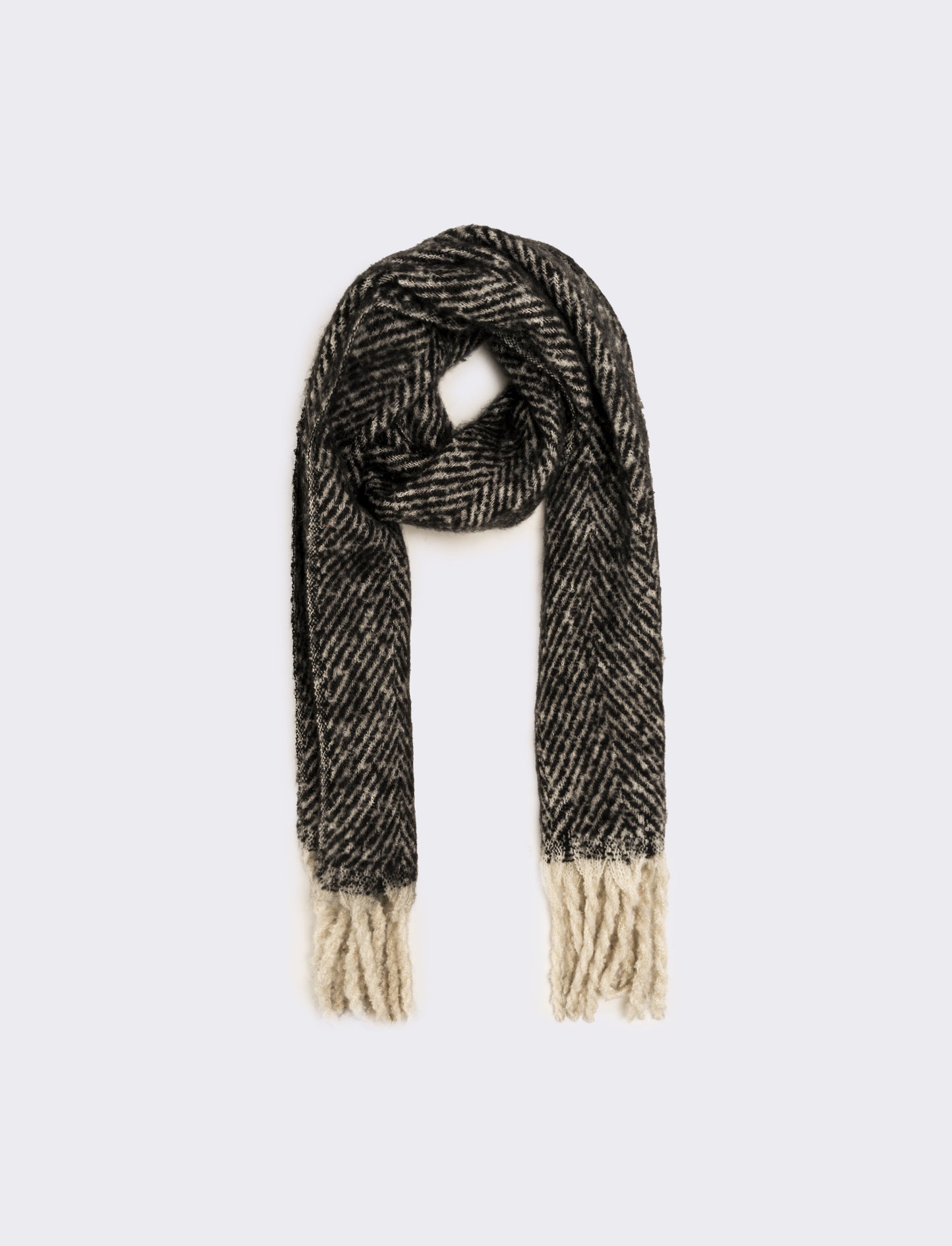 Sciarpa spigata donna - Nero