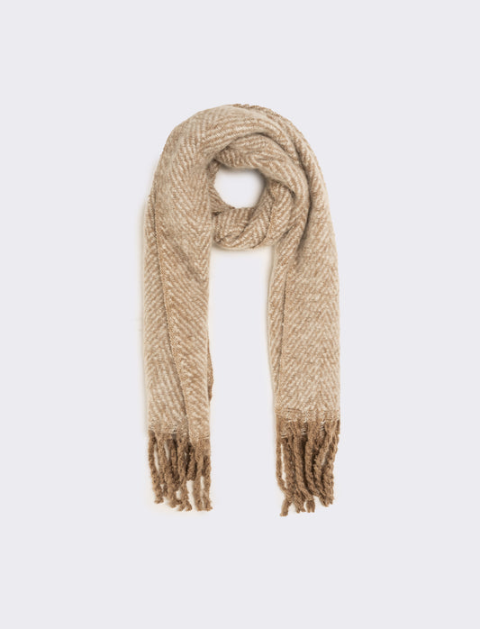 Sciarpa spigata donna - Beige