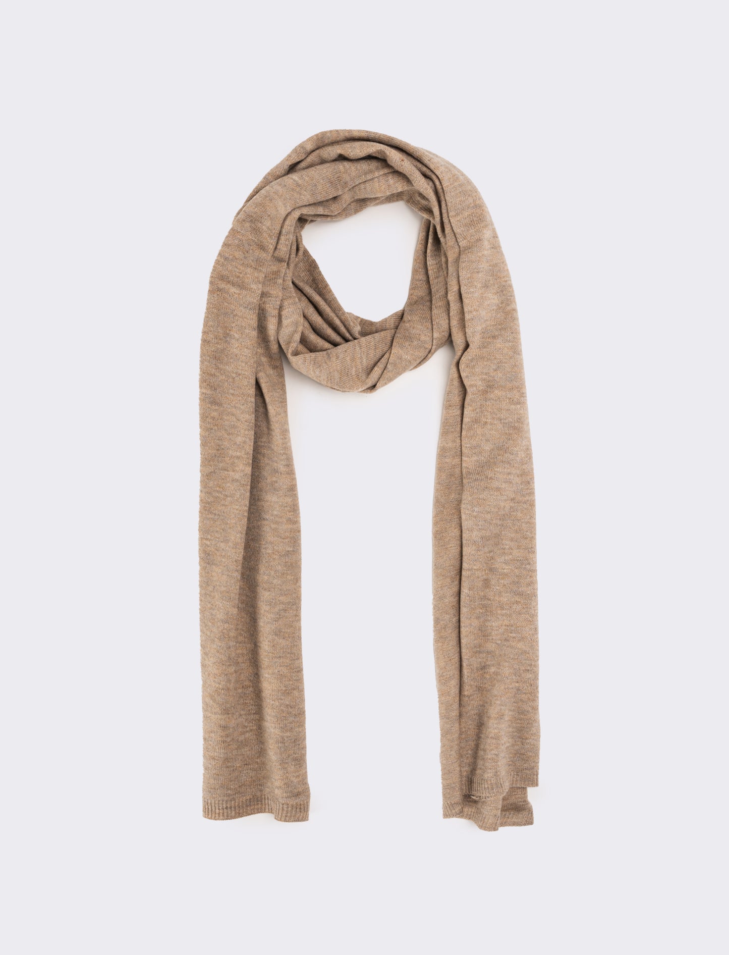 Sciarpa donna in maglia rasata - Beige