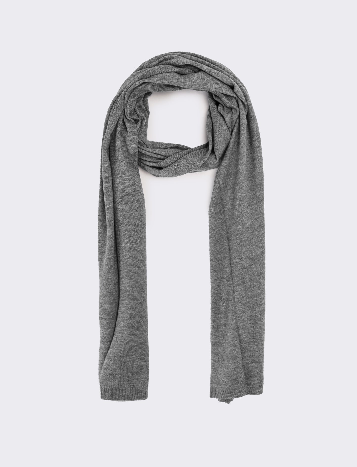 Sciarpa donna in maglia rasata - Grigio
