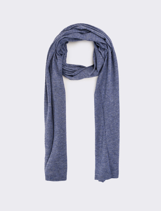 Sciarpa donna in maglia rasata - Denim