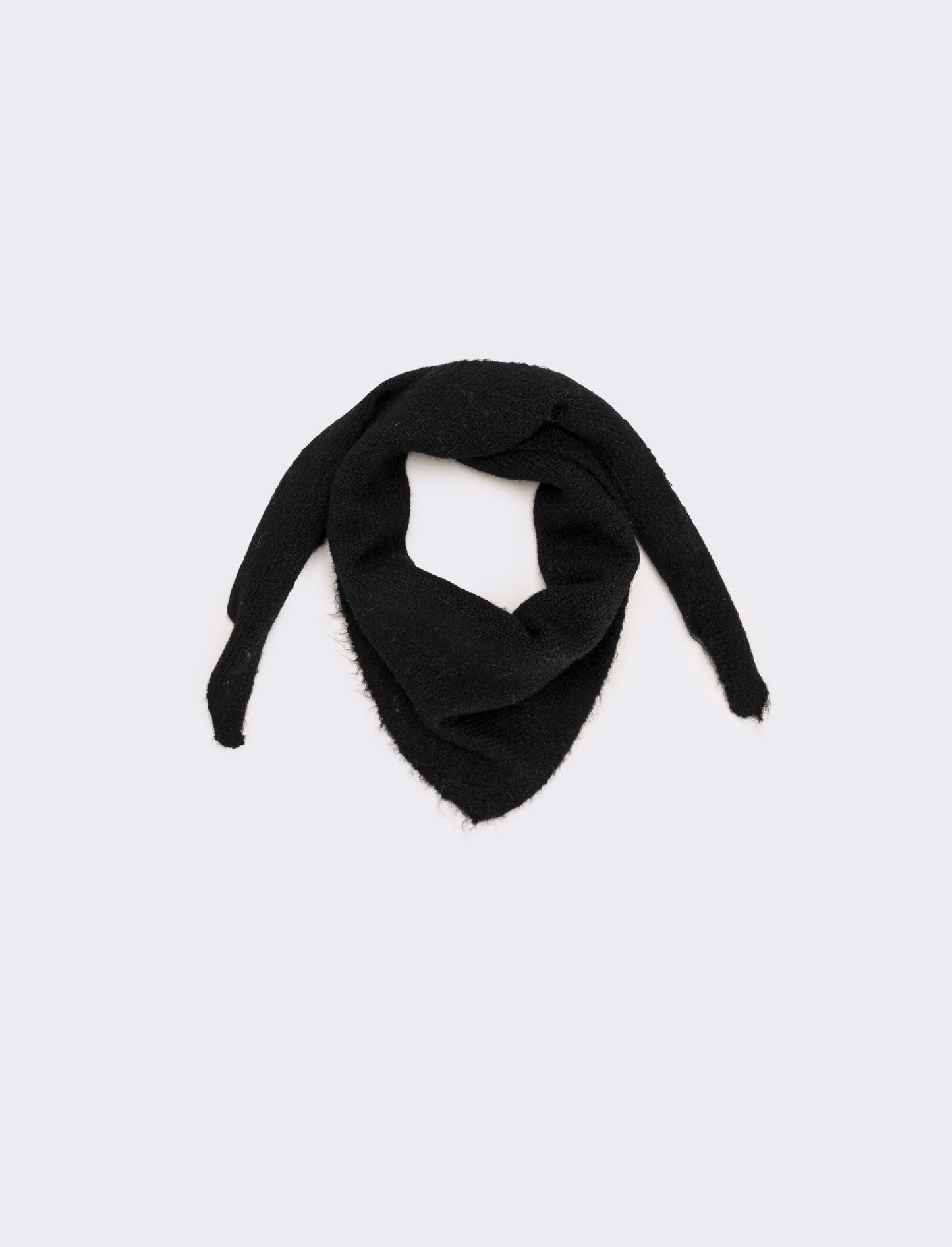 Triangolo sciarpa donna in maglia - Nero