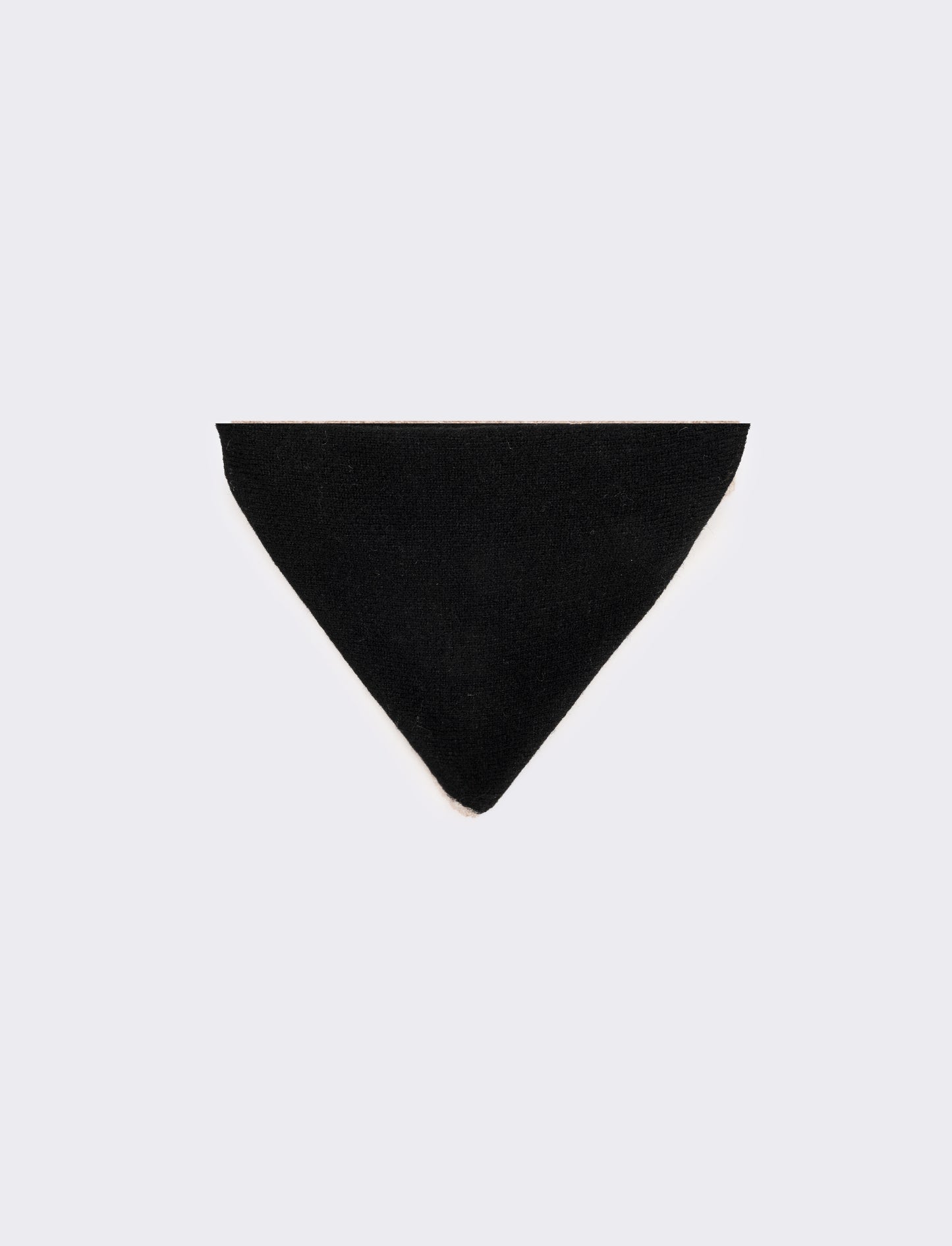 Triangolo sciarpa donna in maglia - Nero