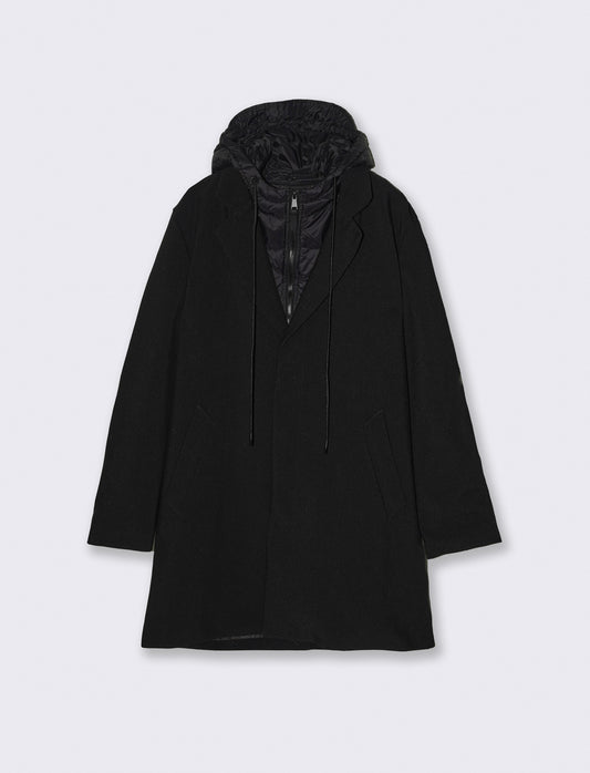 CAPPOTTO TECNICO FINTO DOPPIO CAPO - Nero