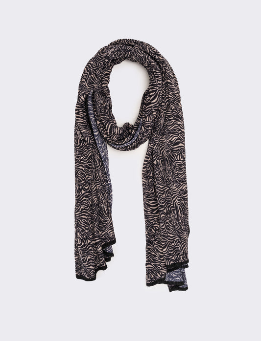 Sciarpa donna animalier - Nero