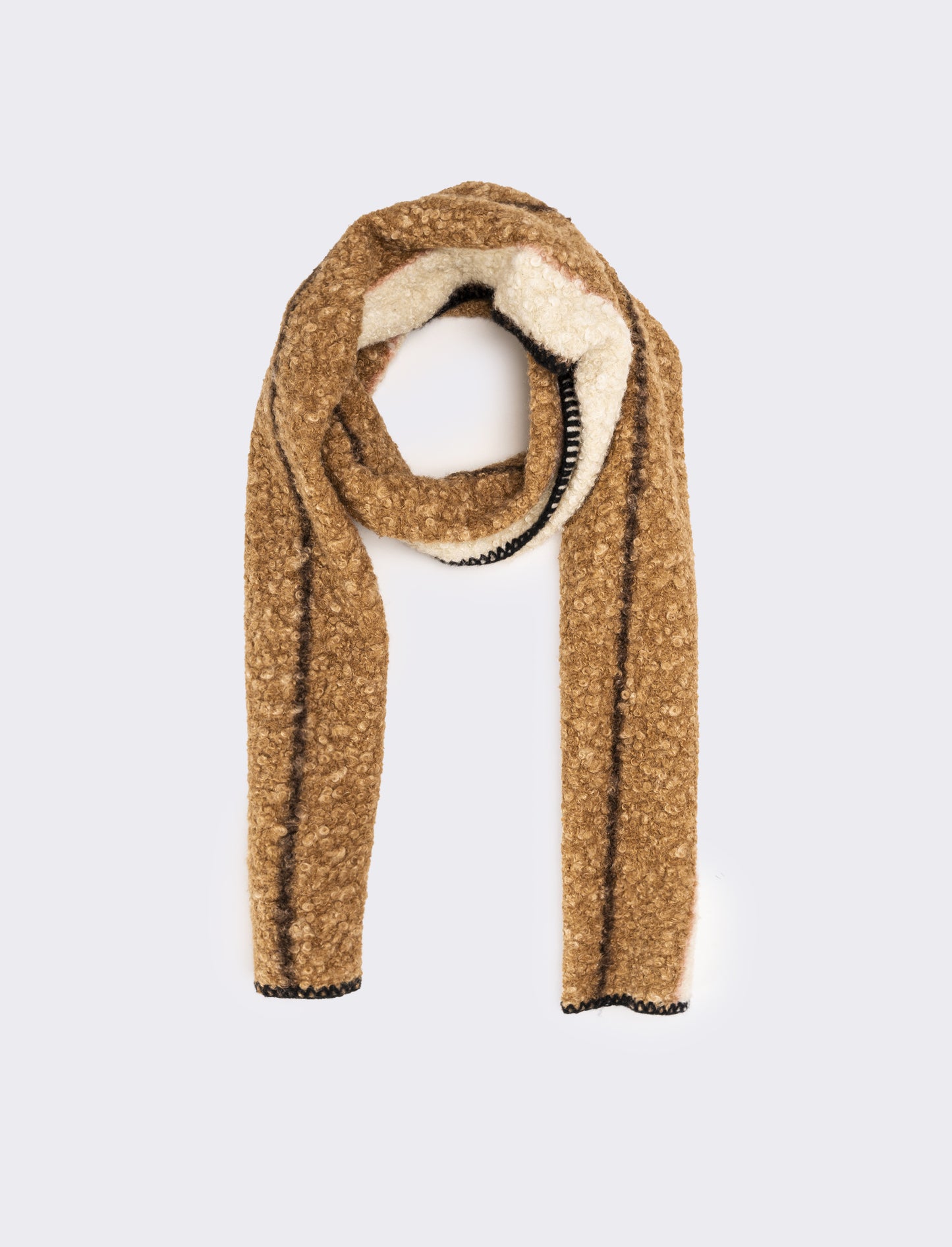Sciarpa finta pelliccia agnello donna - Beige
