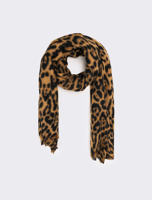Sciarpa stola 190x190 cm donna - Leopardato
