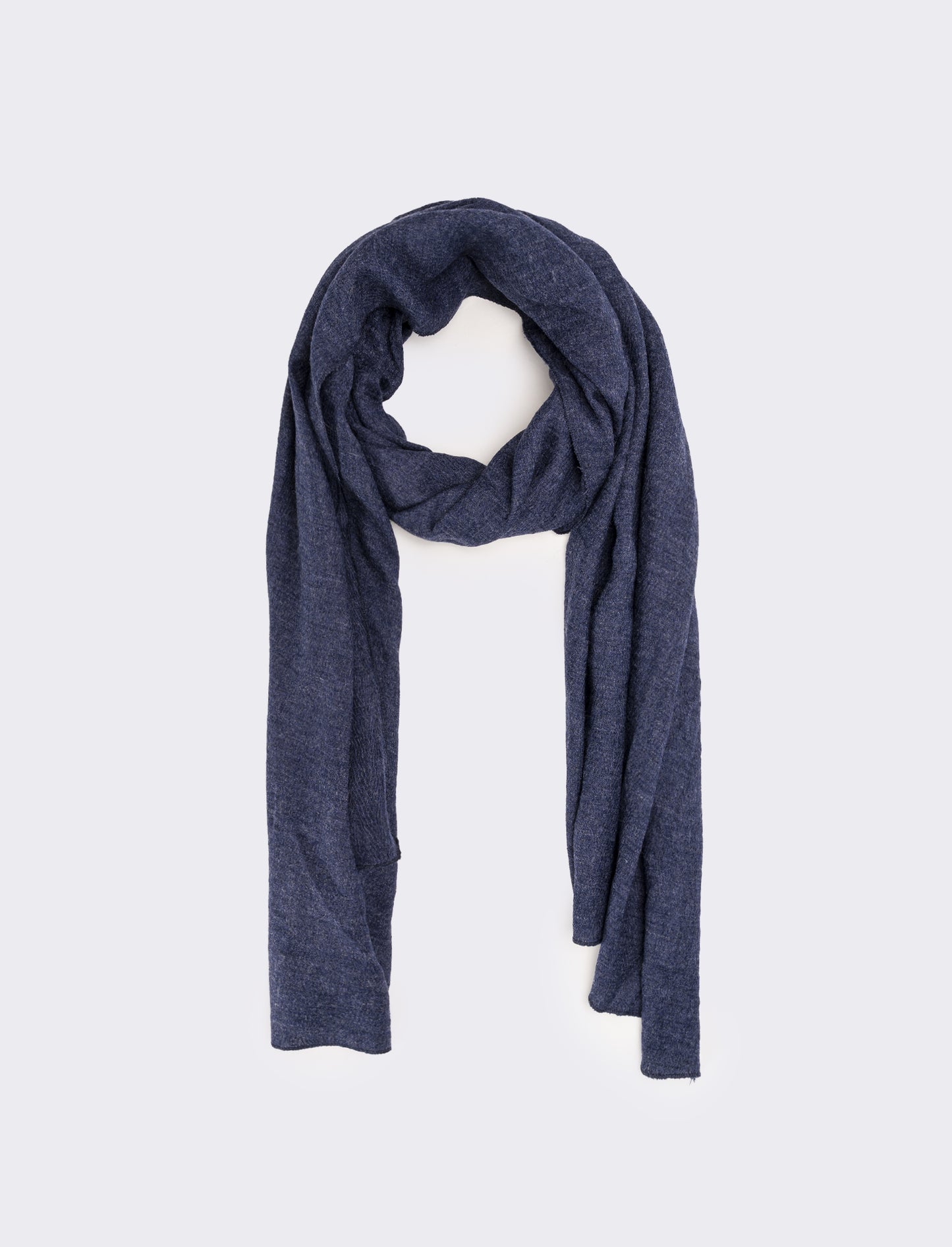Sciarpa melange leggera senza frange uomo - Blu