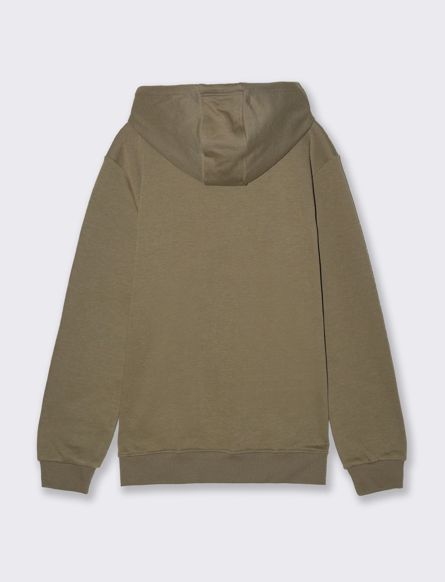 FELPA CON CAPPUCCIO E STAMPA - Grigio fango