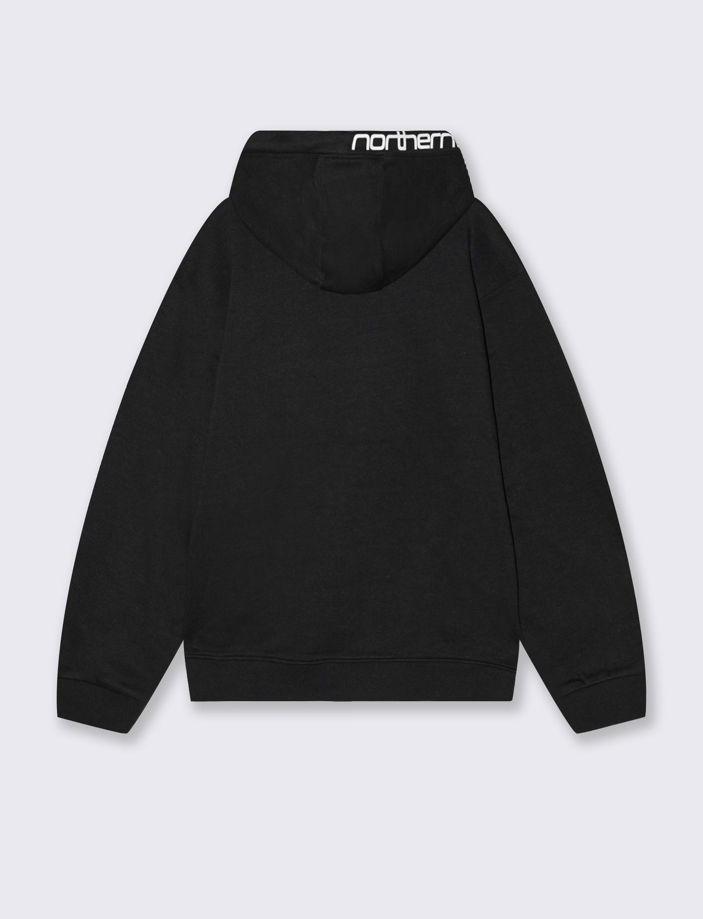 FELPA  BOXY FIT CON CAPPUCCIO E STAMPA - Nero