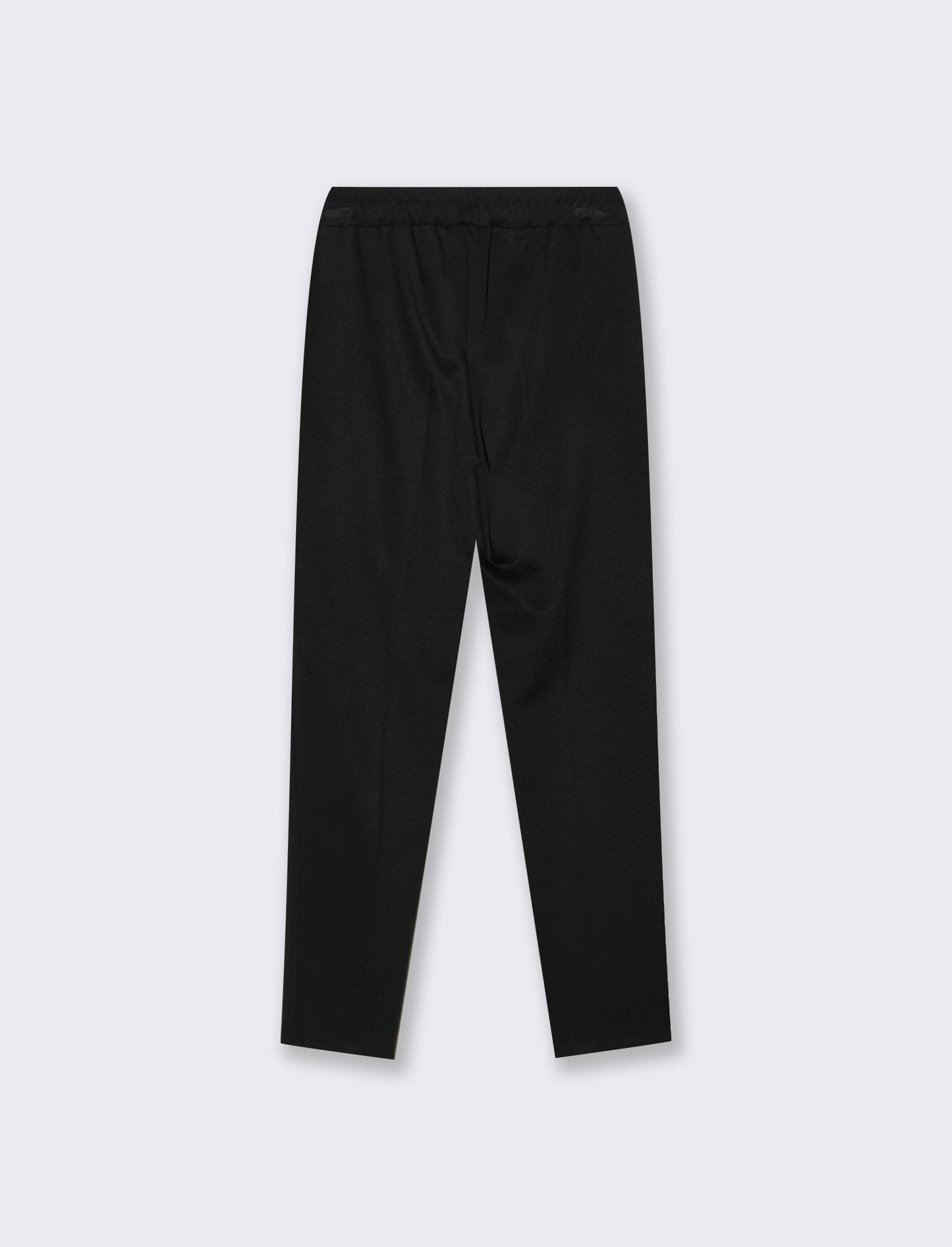 Pantalone sigaretta con pence sul davanti - Nero