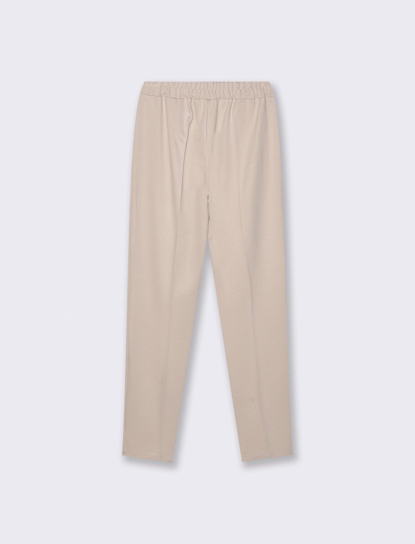 Pantalone sigaretta con pence sul davanti - Bianco burro
