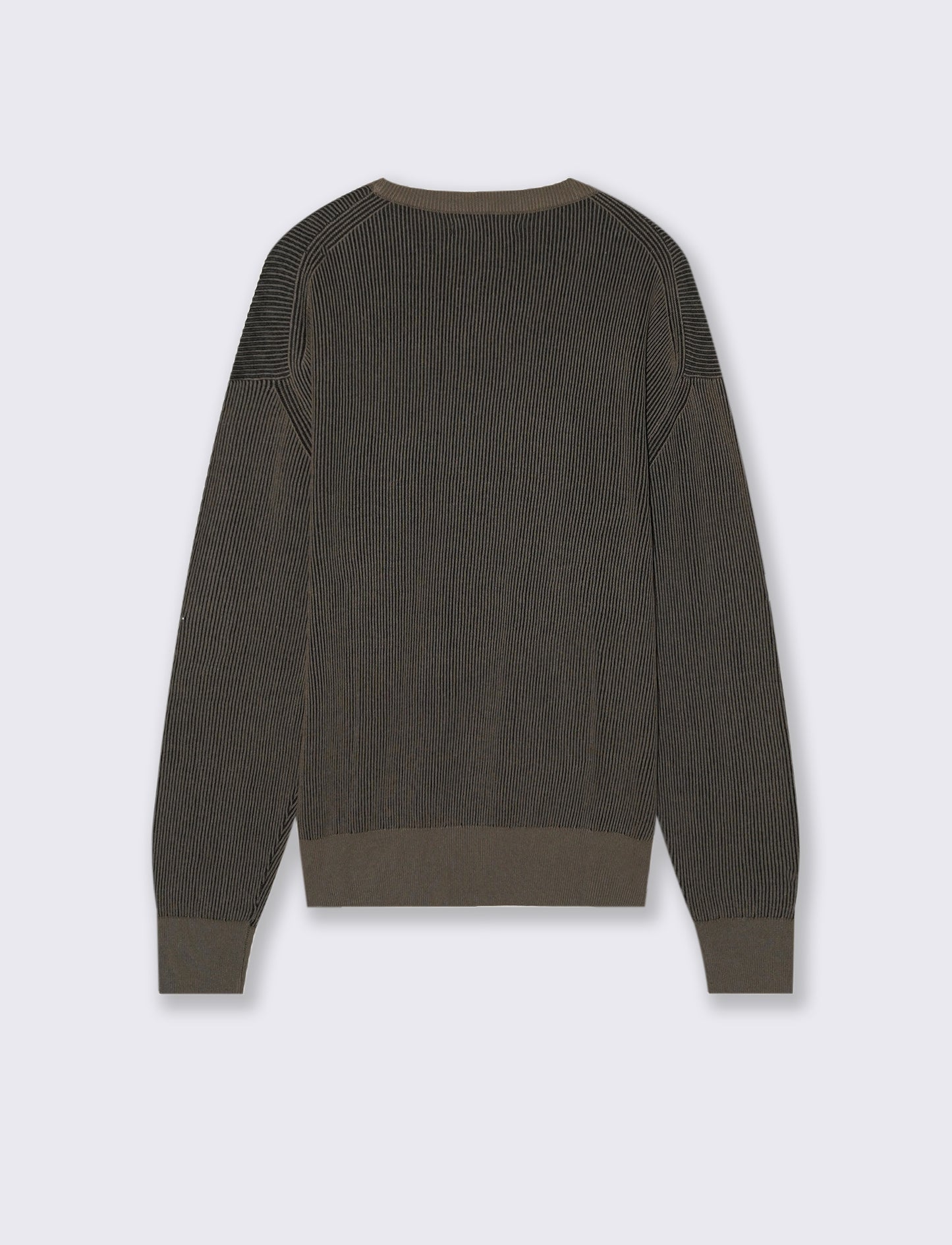 MAGLIA GIROCOLLO A COSTE - Grigio fango