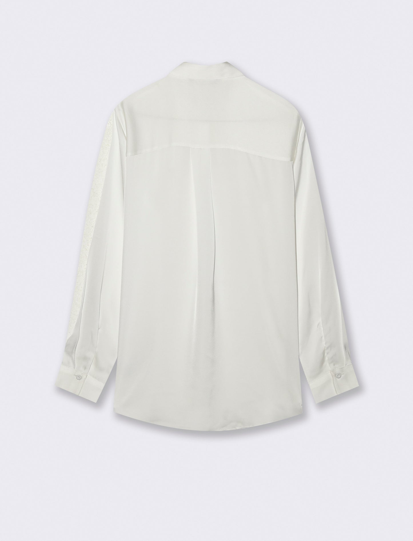 CAMICIA IN SATIN - Bianco latte