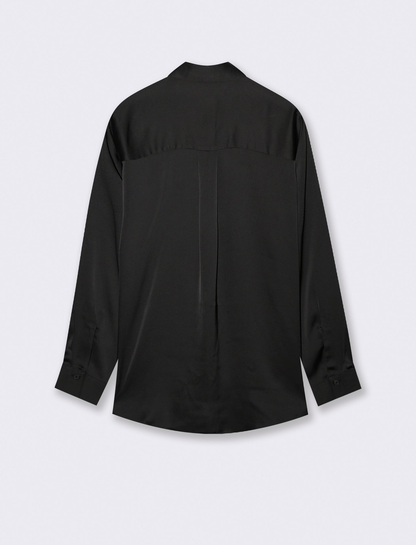 CAMICIA IN SATIN - Nero