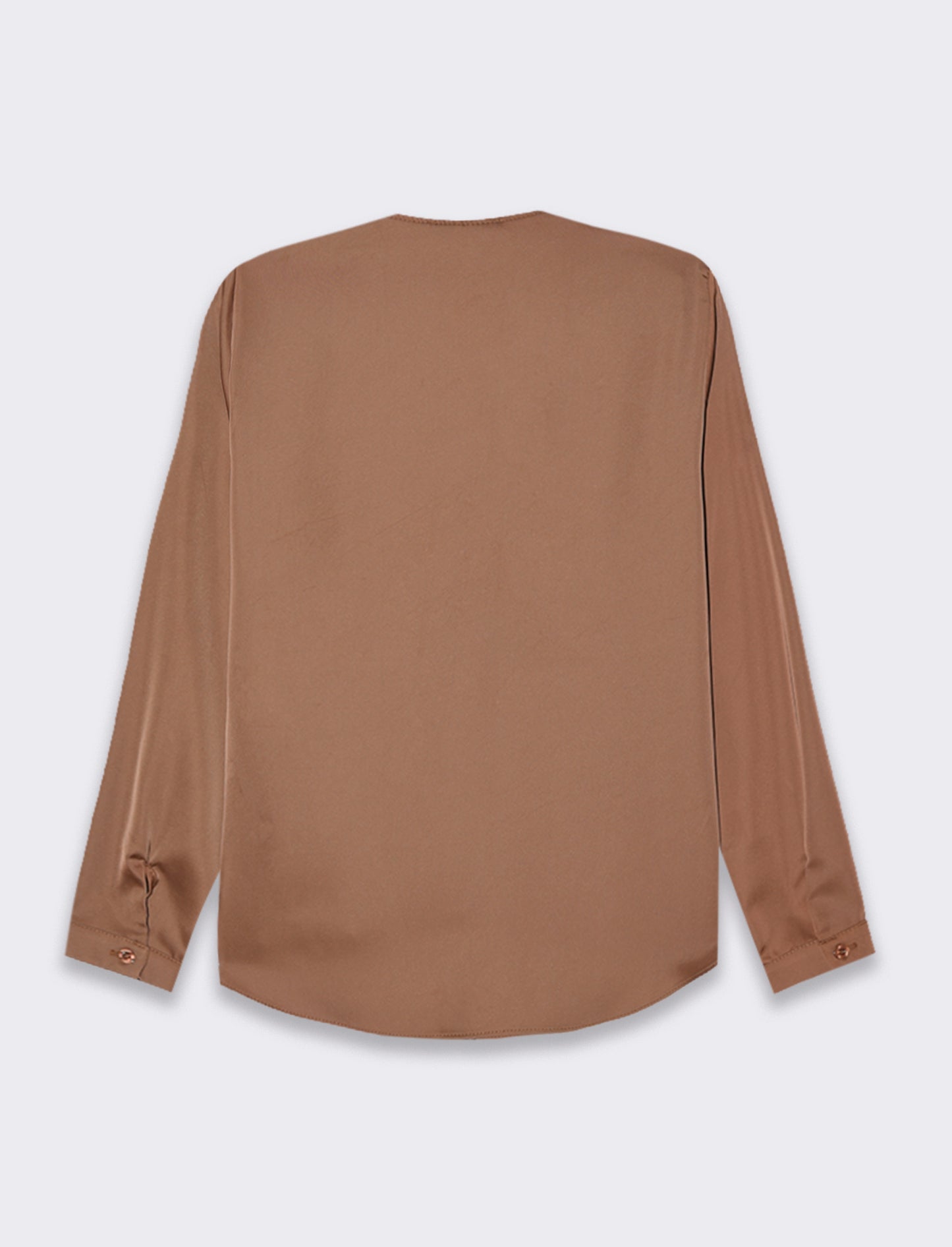 Casacca con rouches - Marrone tabacco