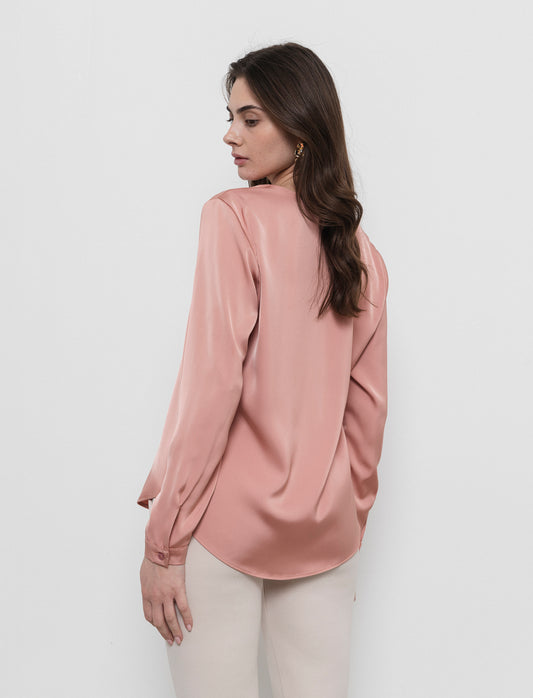 Long-shirt with ruffles - Pink