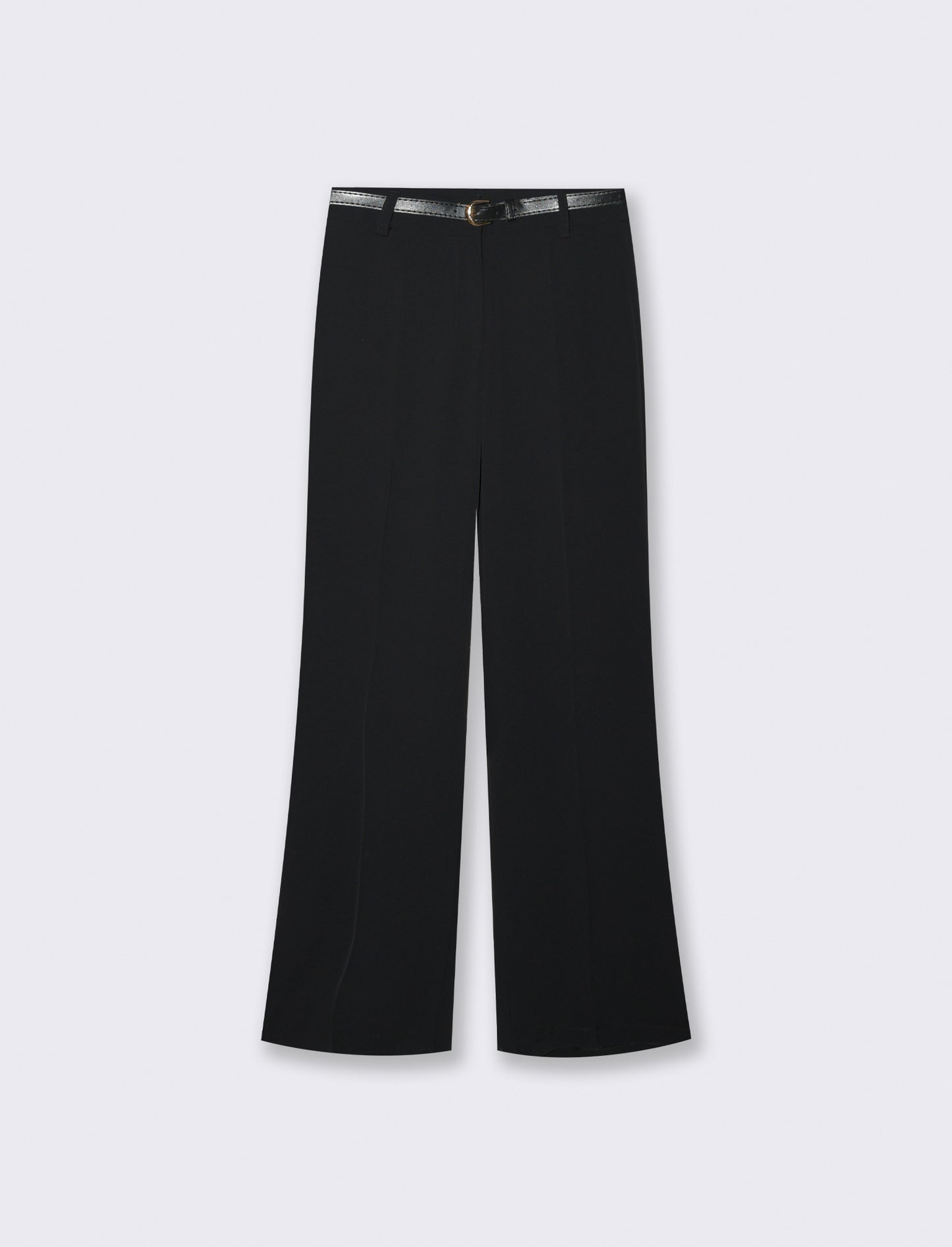 Pantalone palazzo con cintura - Nero