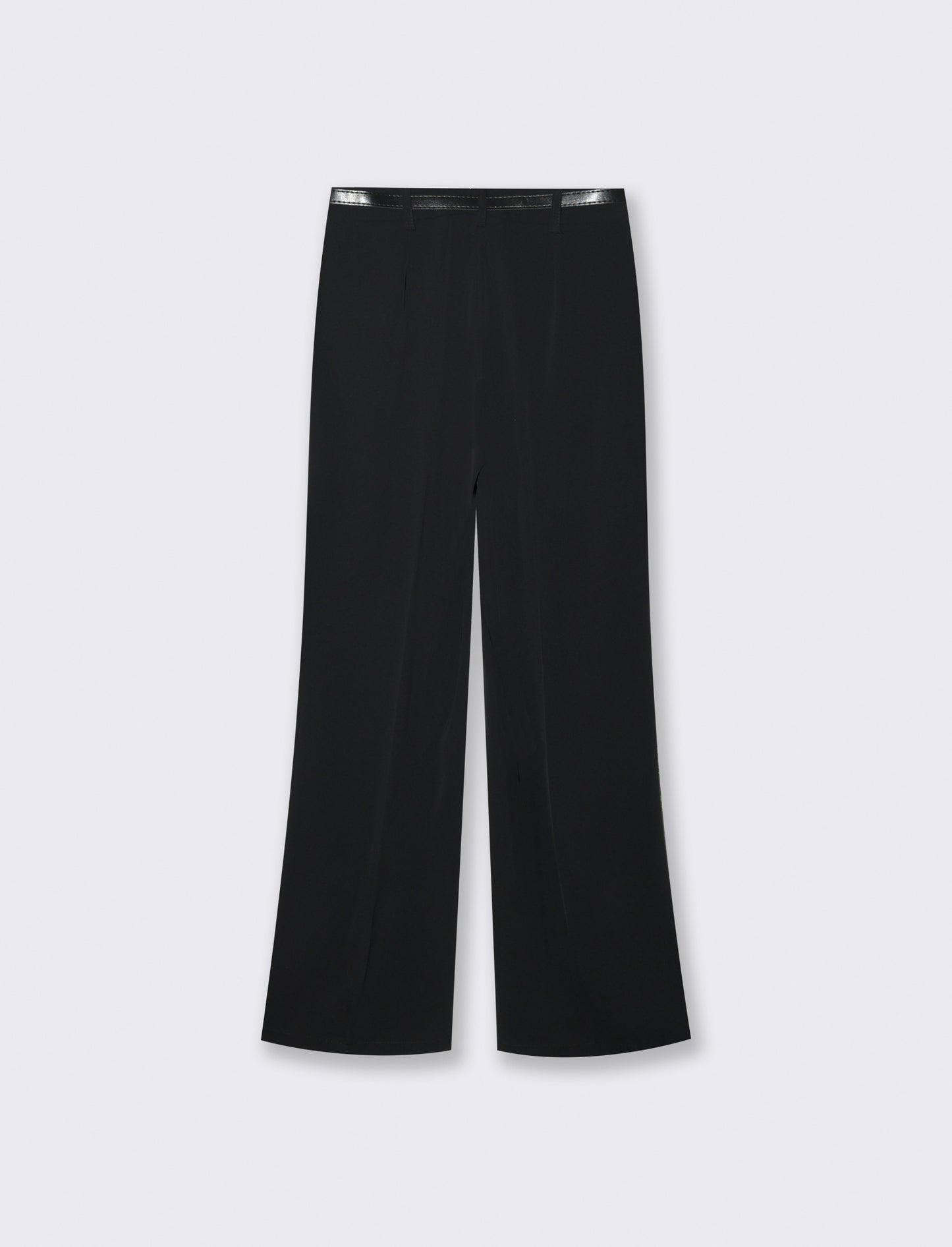 Pantalone palazzo con cintura - Nero