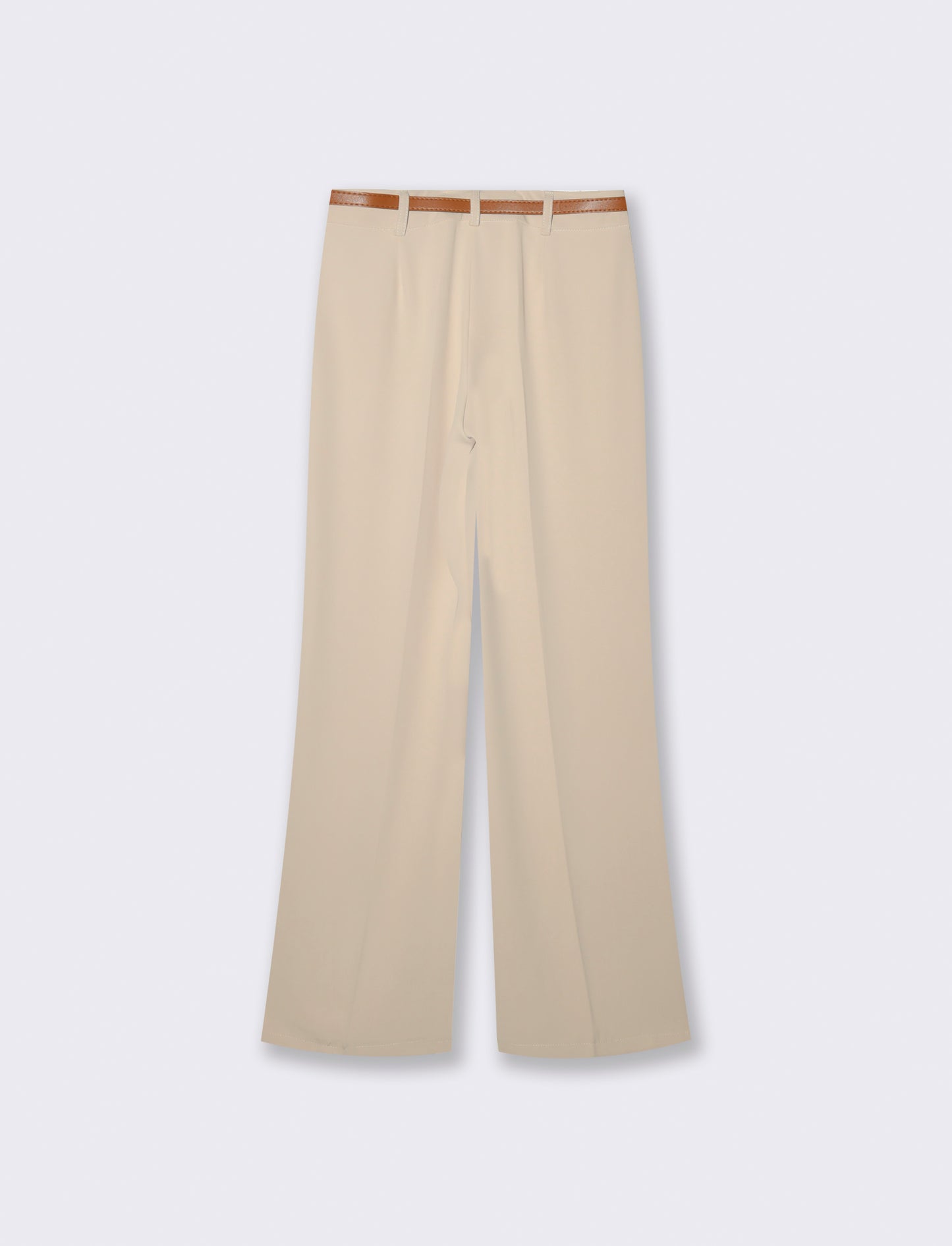 Pantalone palazzo con cintura - Bianco burro