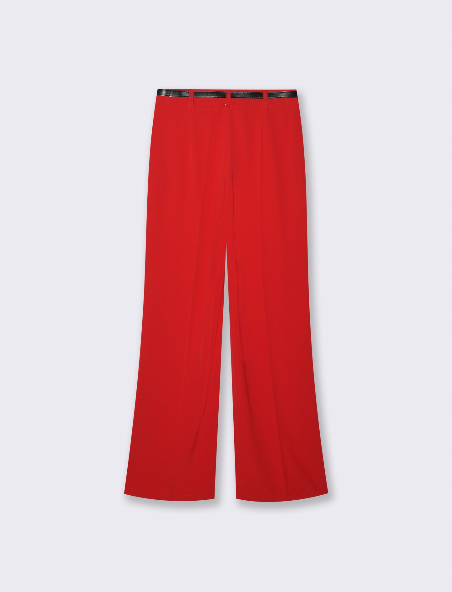 Pantalone palazzo con cintura - Rosso