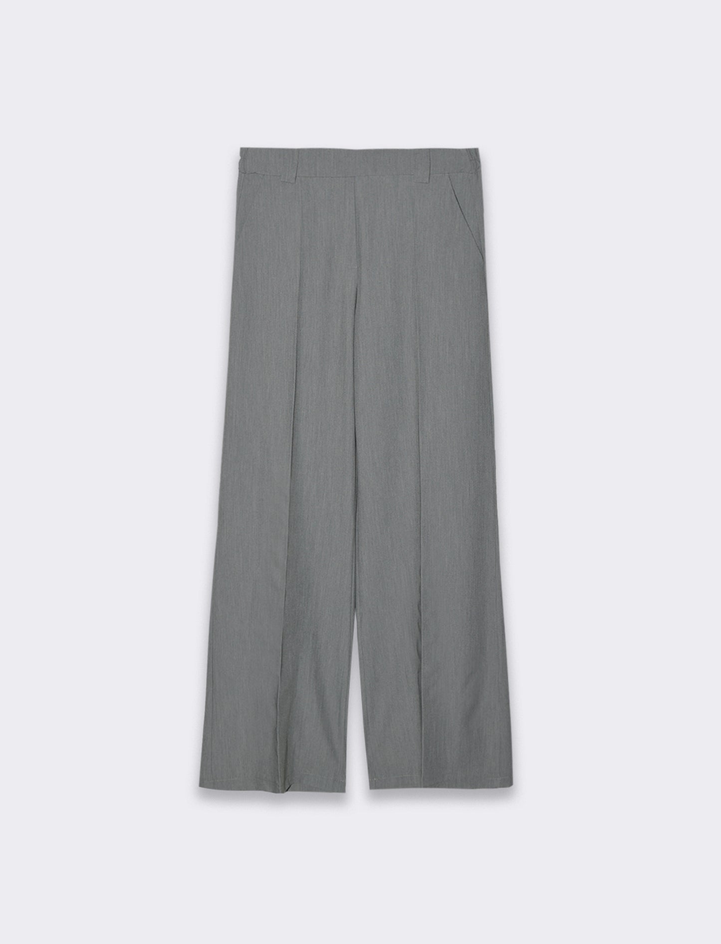 Pantalone a palazzo confort fit da donna - Grigio chiaro mel.