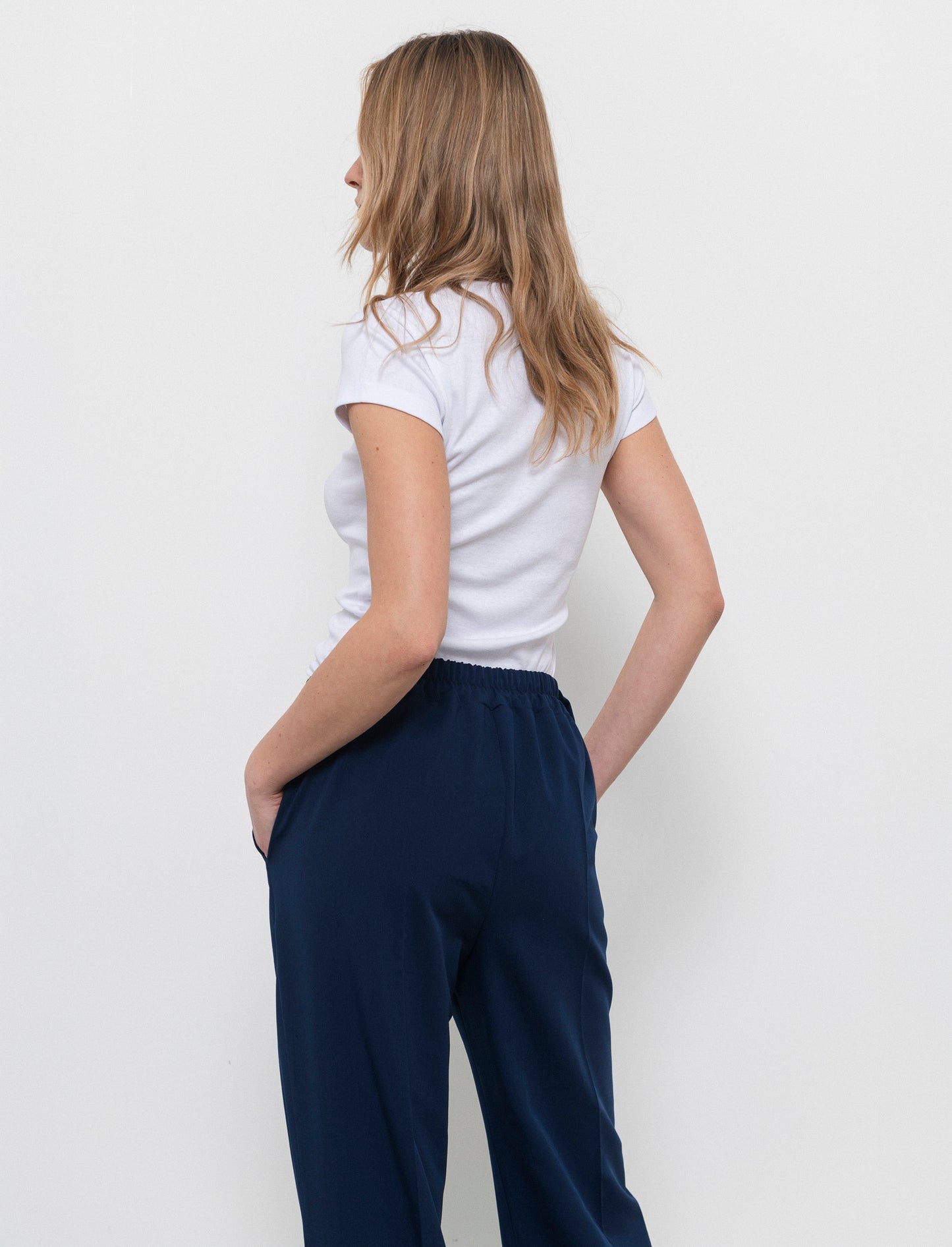 Pantalone a palazzo confort fit da donna - Blu