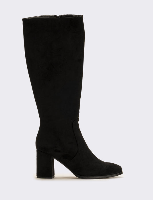 Stivale scamosciato da donna - Nero