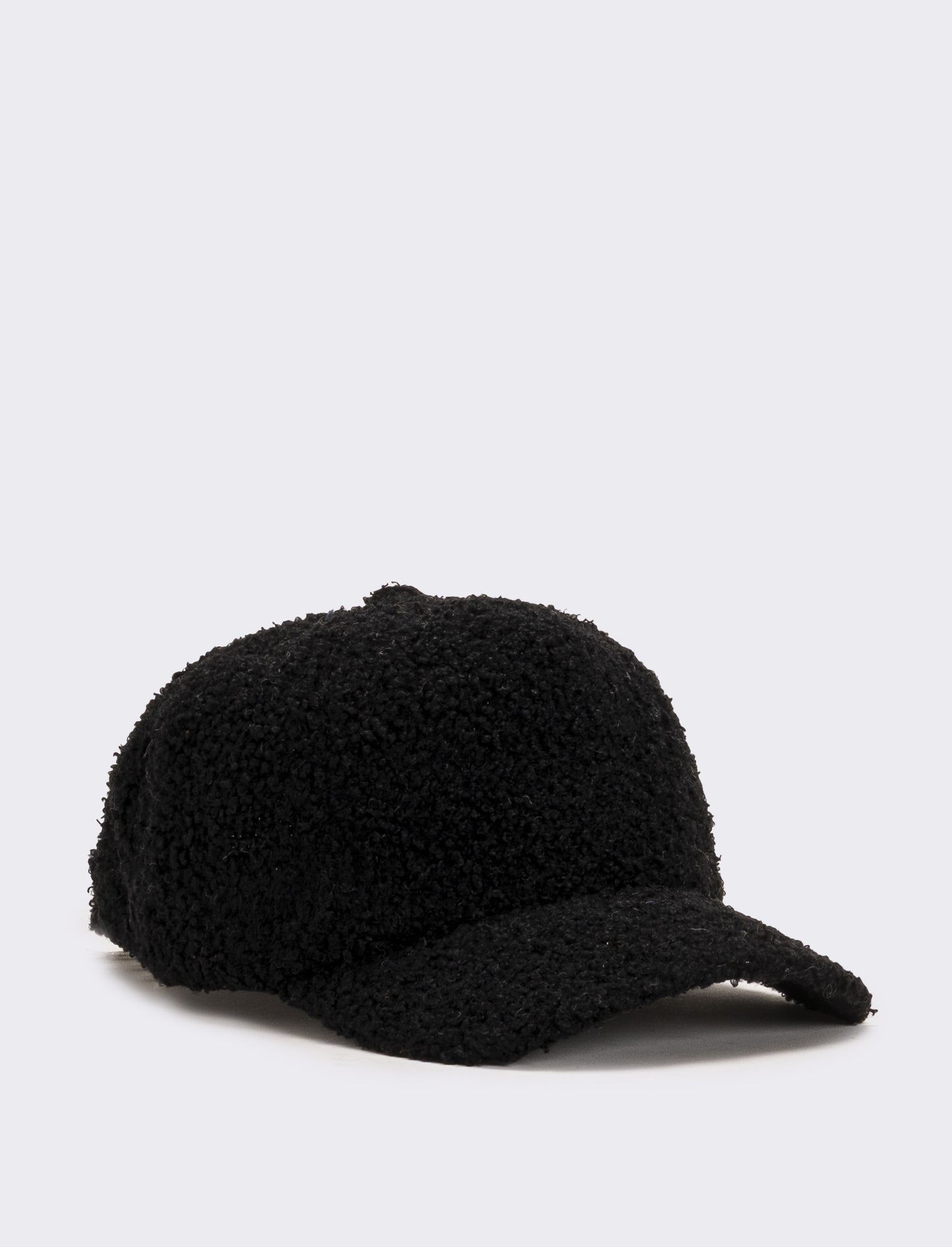 Cappello baseball bambina in pelliccia agnello - Nero
