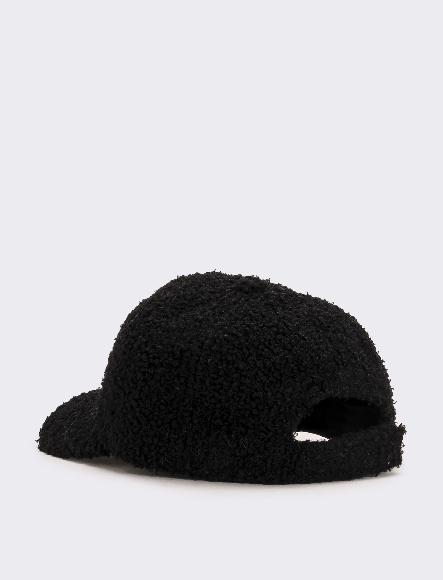 Cappello baseball bambina in pelliccia agnello - Nero