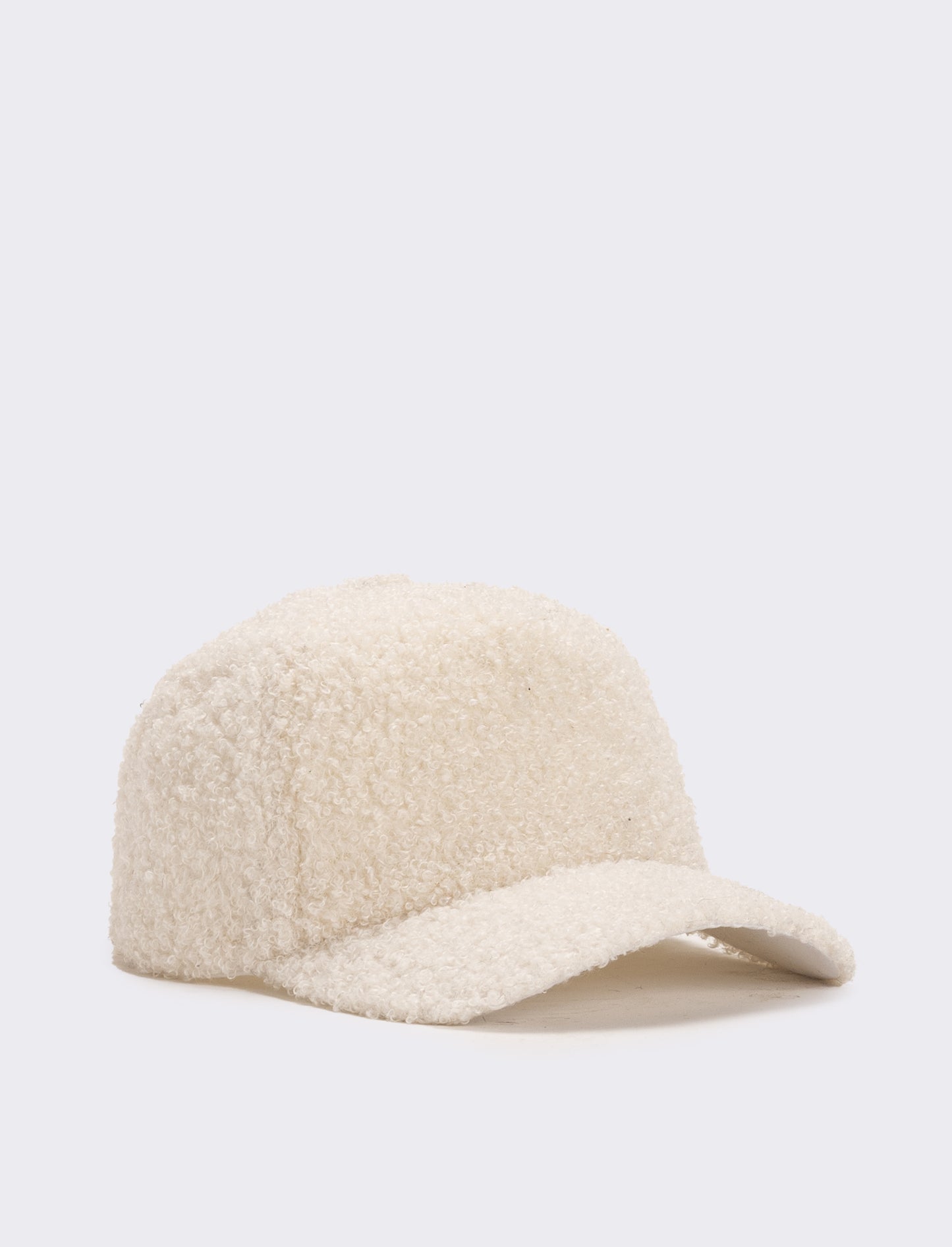 Cappello baseball bambina in pelliccia agnello - Bianco