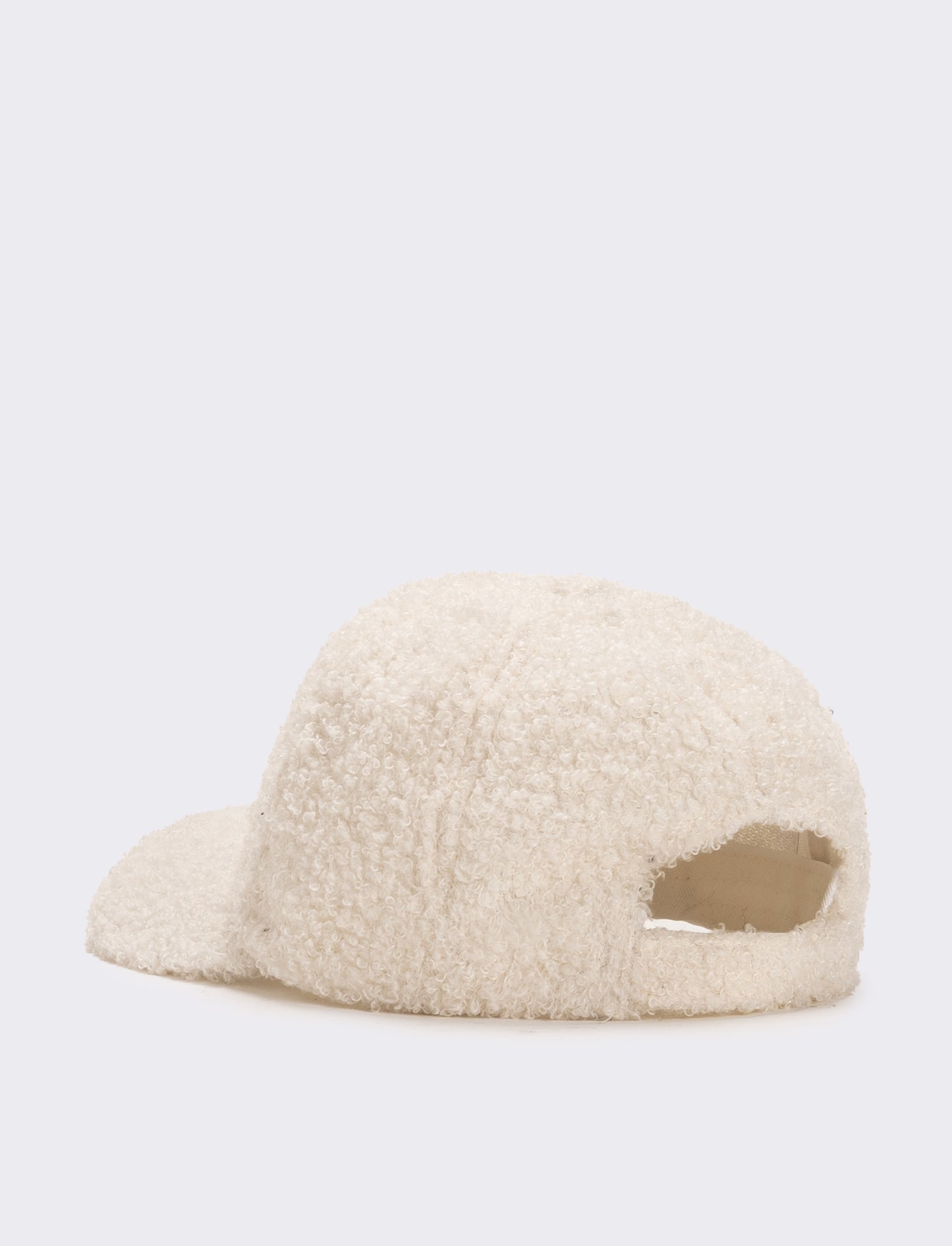 Cappello baseball bambina in pelliccia agnello - Bianco