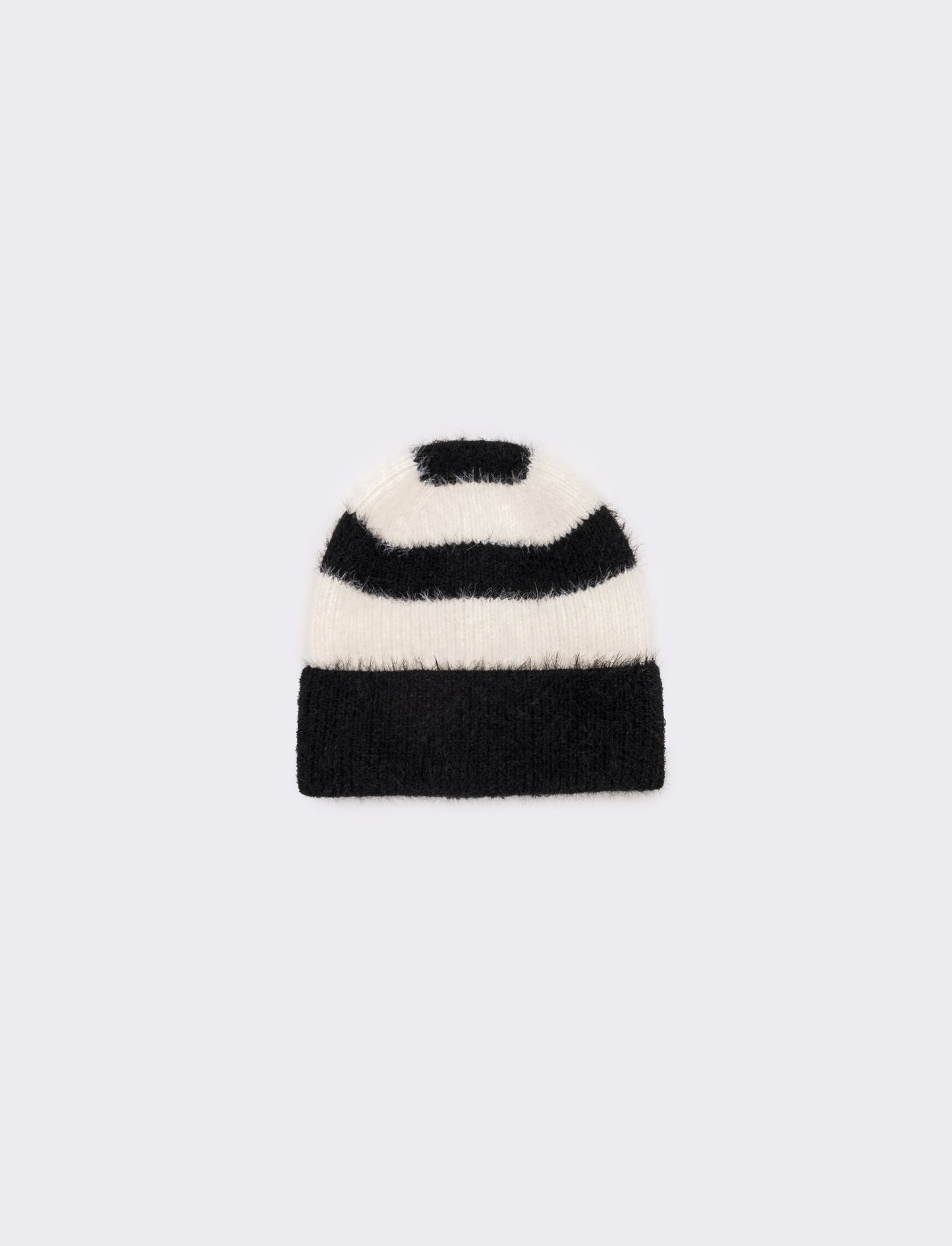 Cappello riga larga con pon pon bambino - Nero