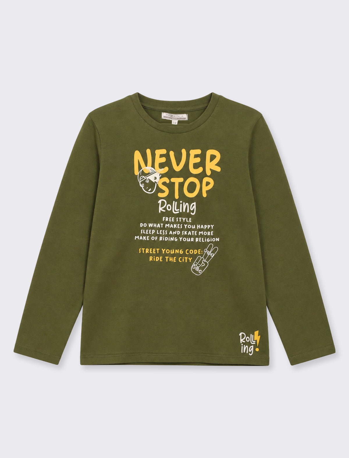 T-shirt con stampa - Verde militare