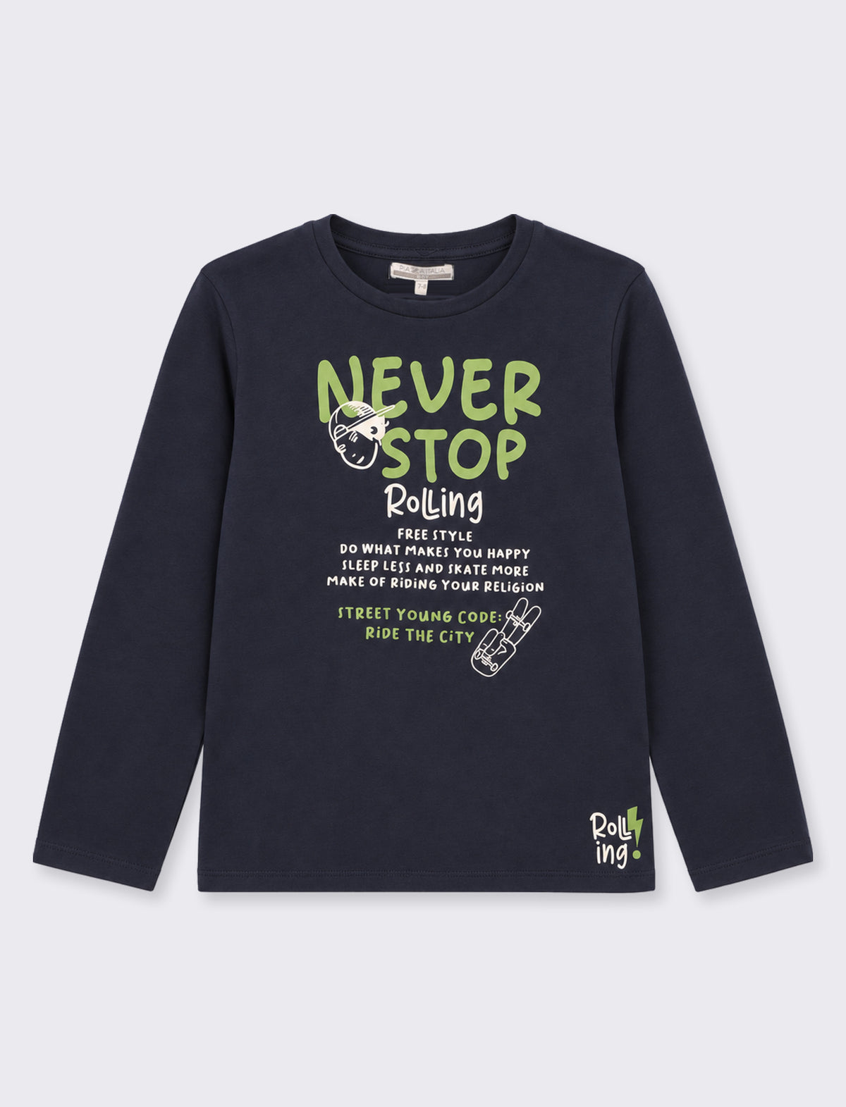 T-shirt con stampa - Blu