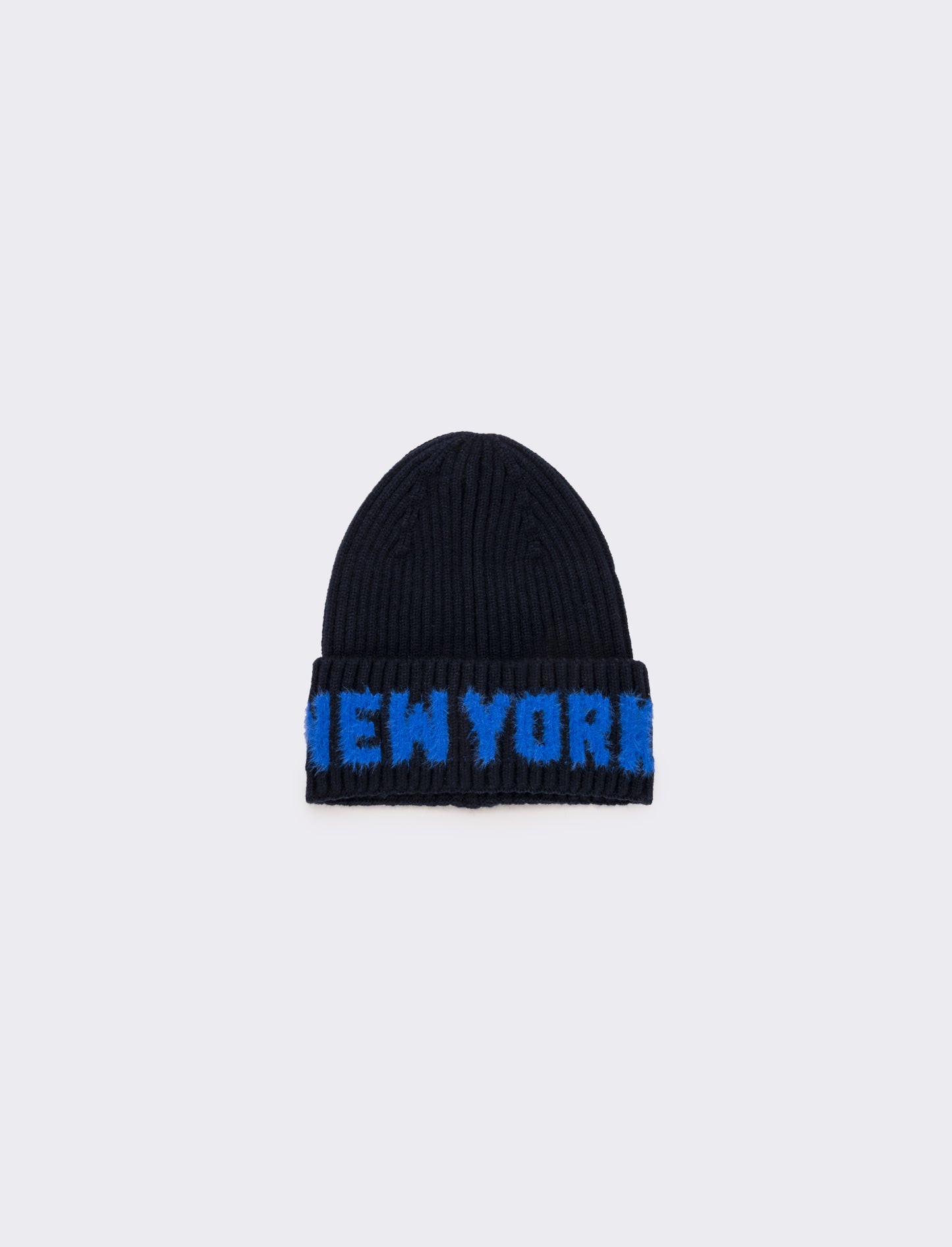 Cappello con risvolto e scritta new york bambino - Blu
